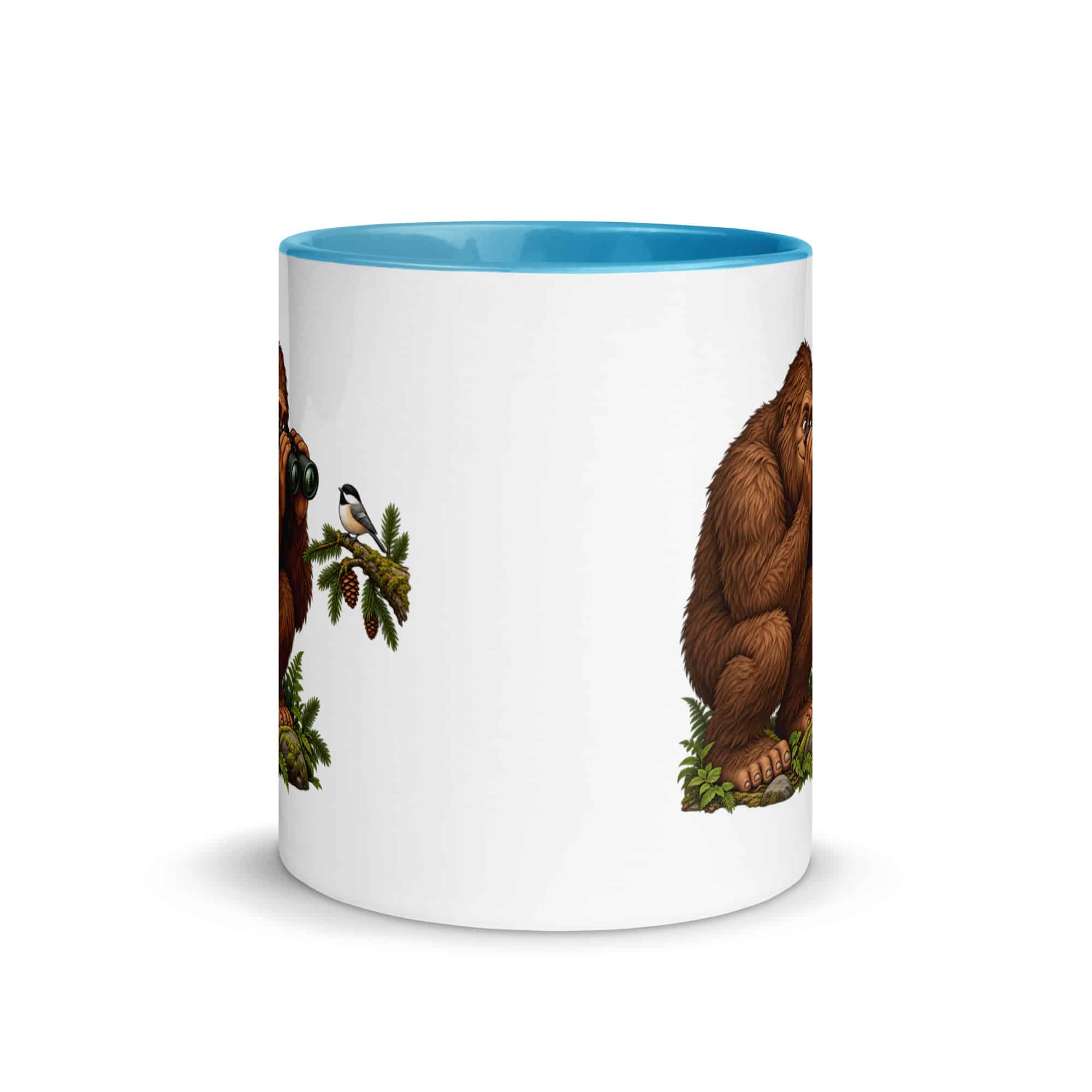 Birdwatching Bigfoot Color Inside Mug
