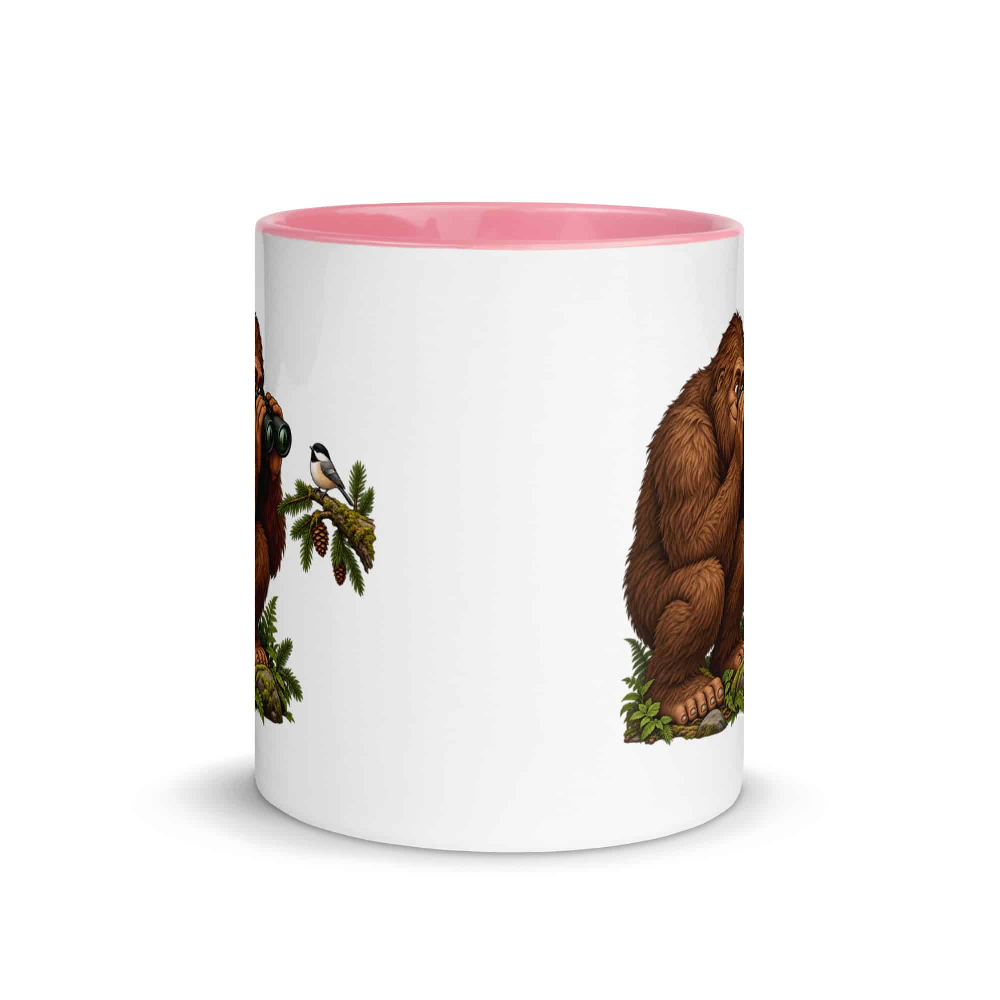 Birdwatching Bigfoot Color Inside Mug