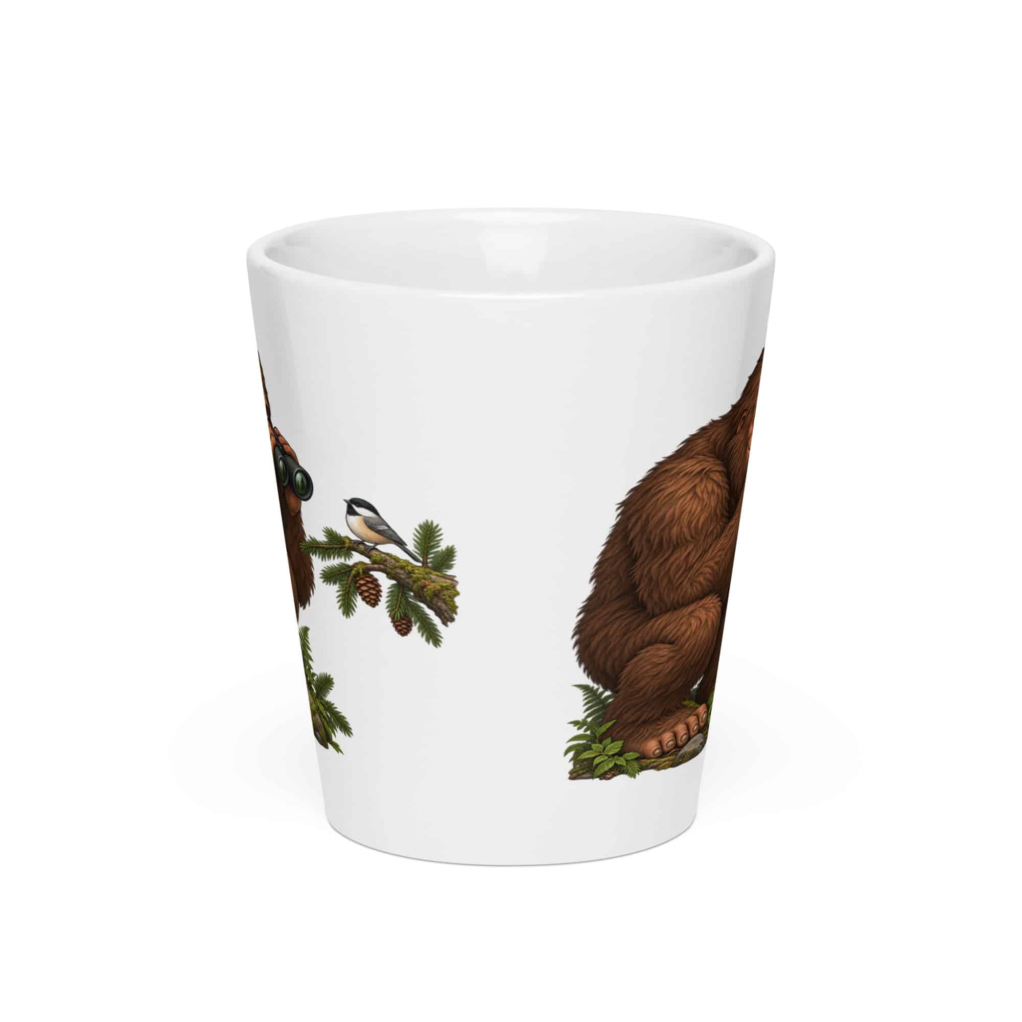Bigfoot Birdwatching Latte Mug