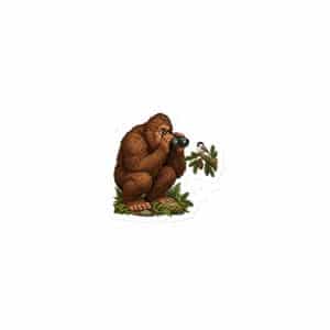12 Bigfoot Birdwatcher Die-Cut Magnet - 3″×3″ - Main