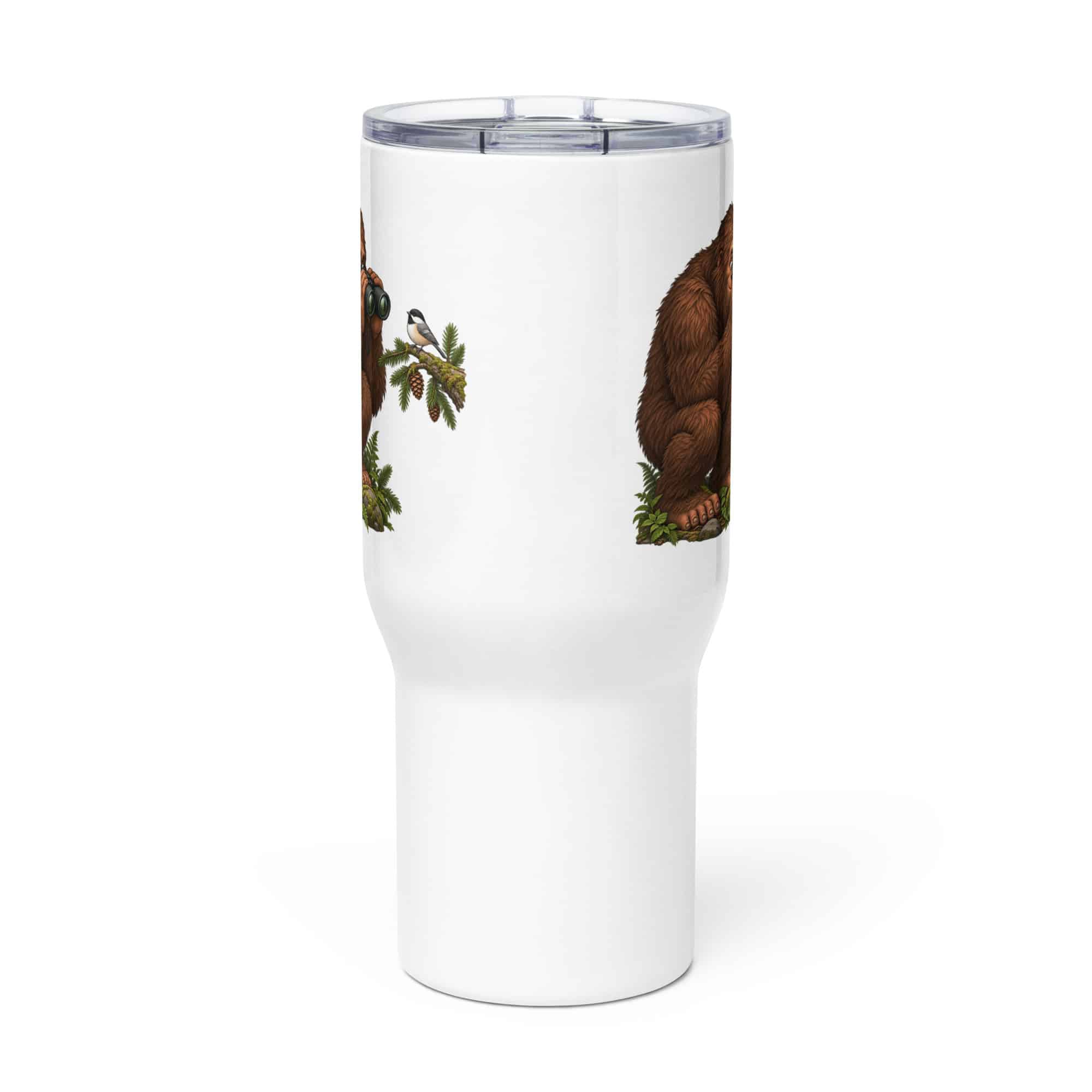 Bigfoot Birdwatching Travel Mug