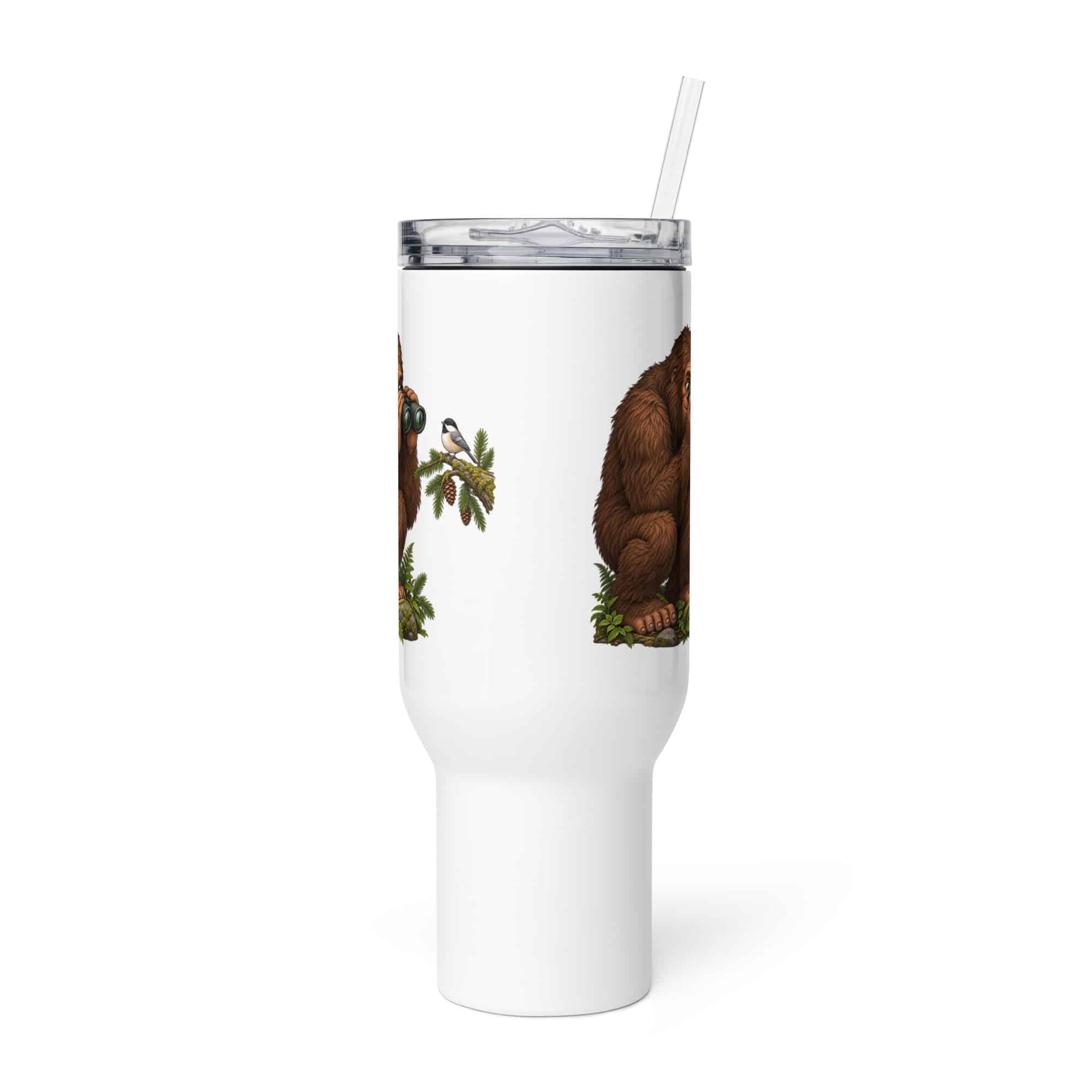 Bigfoot Birdwatching Travel Mug