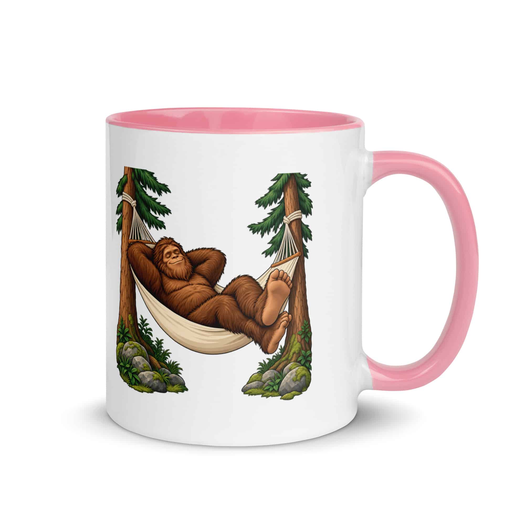 Hammock Nap Bigfoot Color Inside Mug