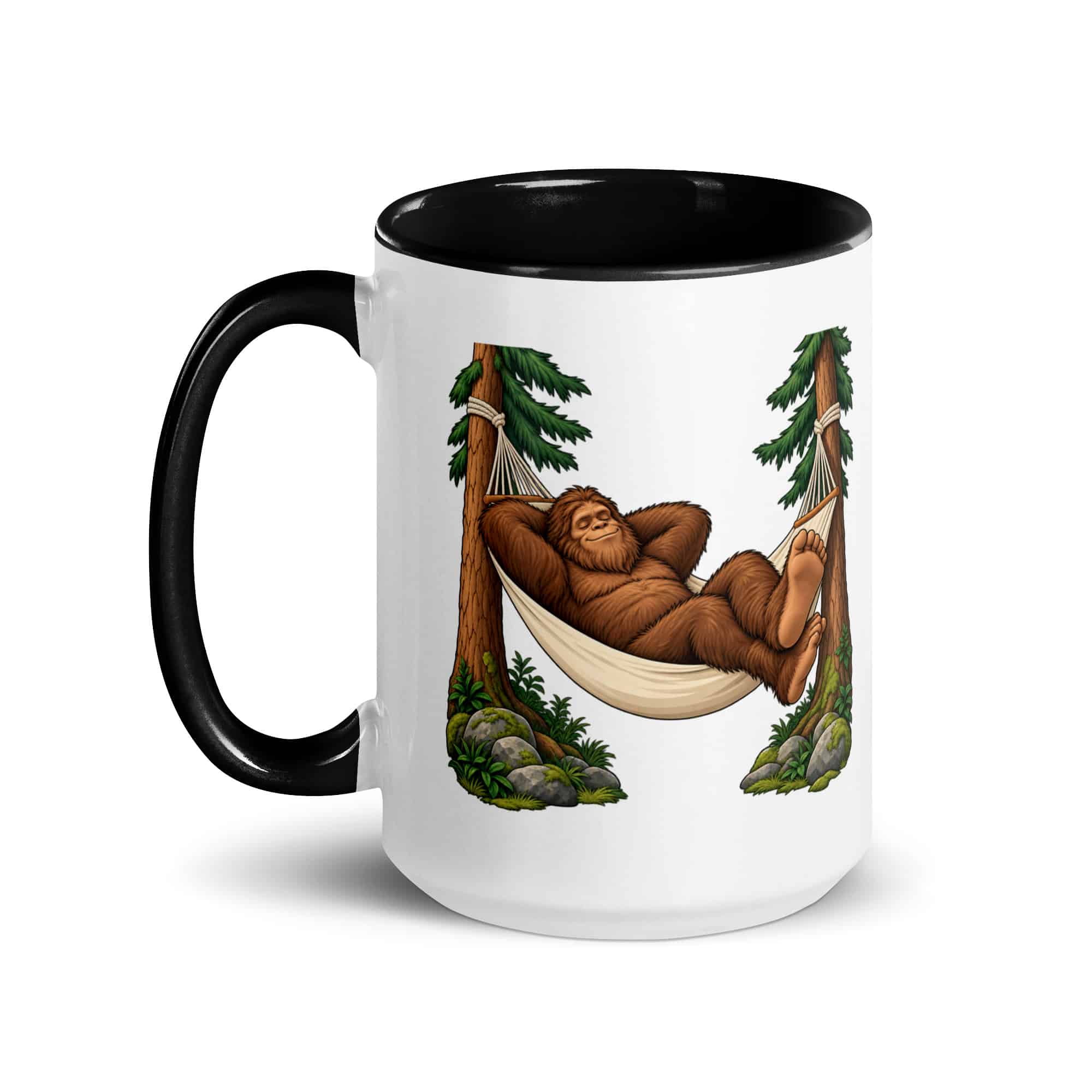 Hammock Nap Bigfoot Color Inside Mug
