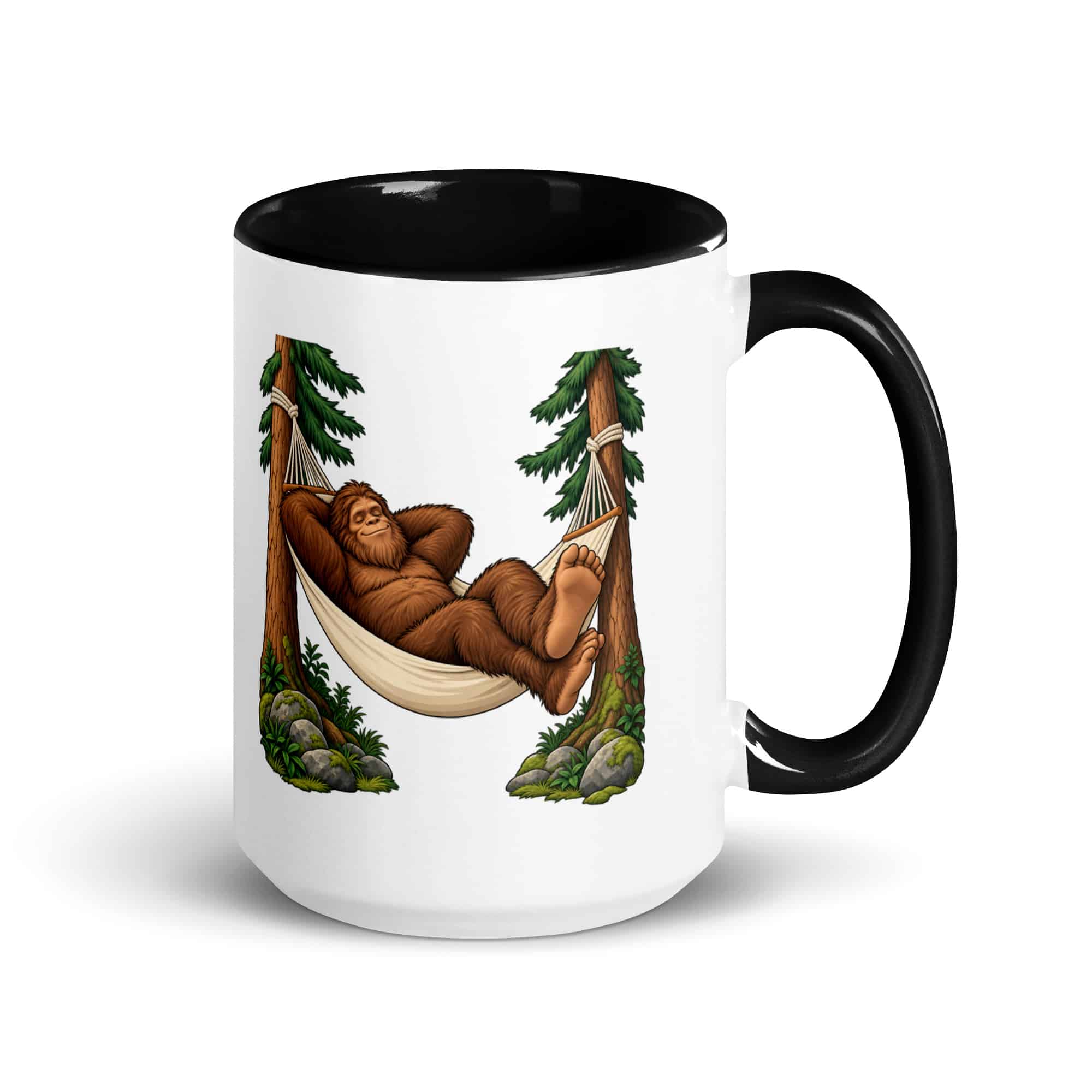 Hammock Nap Bigfoot Color Inside Mug