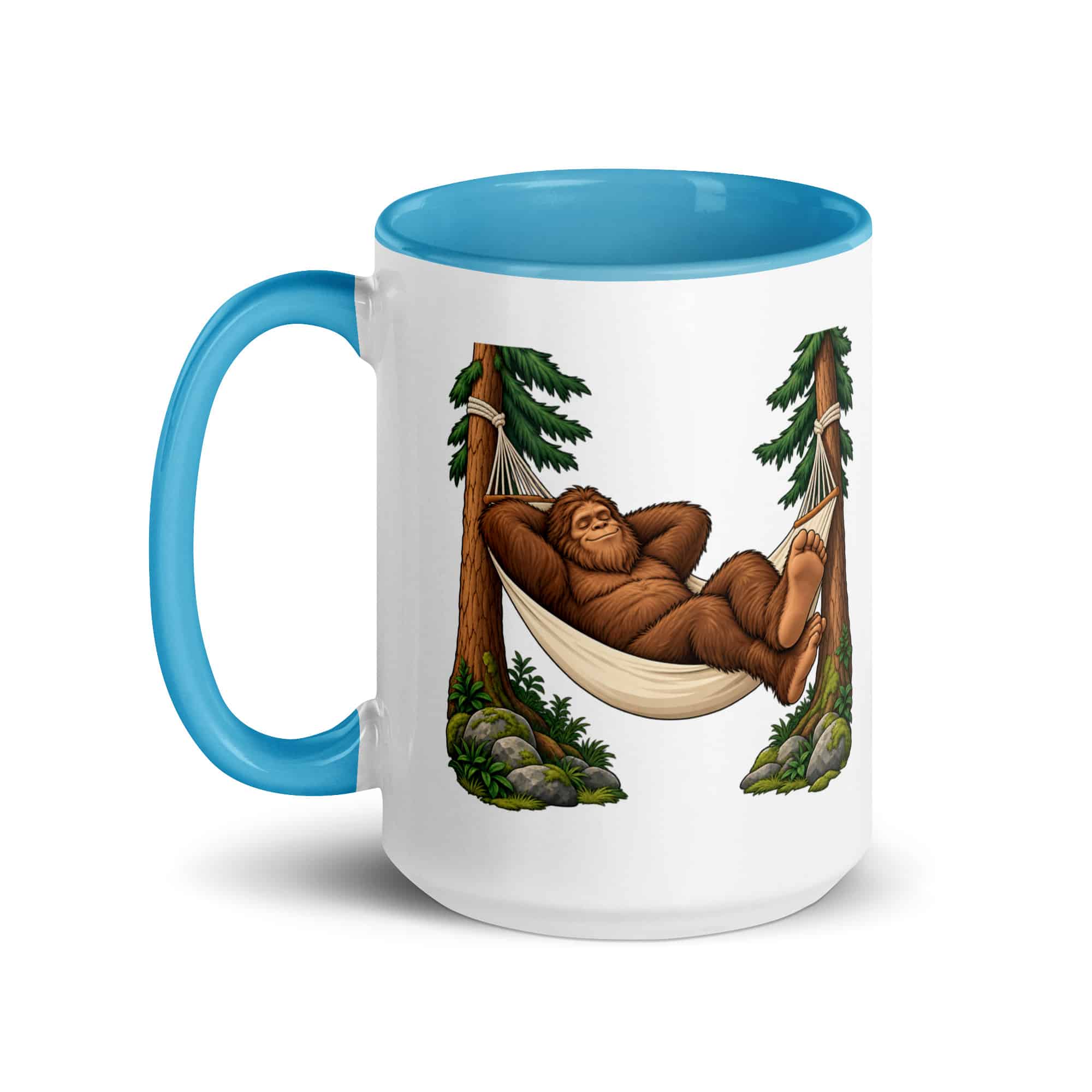 Hammock Nap Bigfoot Color Inside Mug