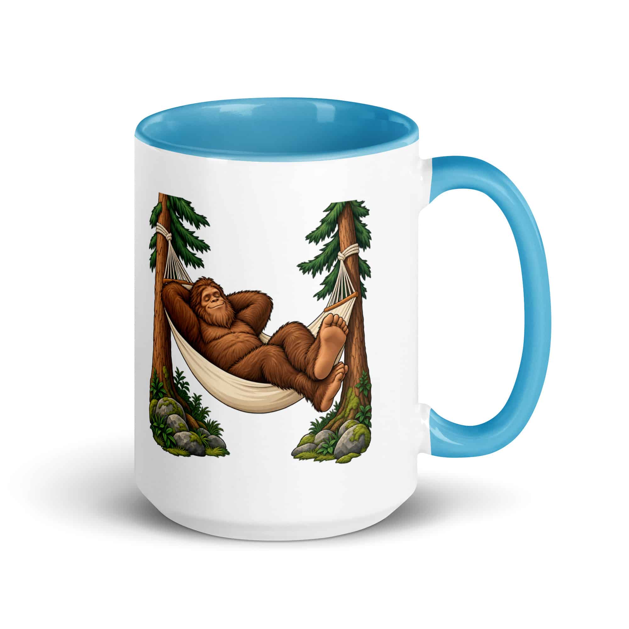 Hammock Nap Bigfoot Color Inside Mug