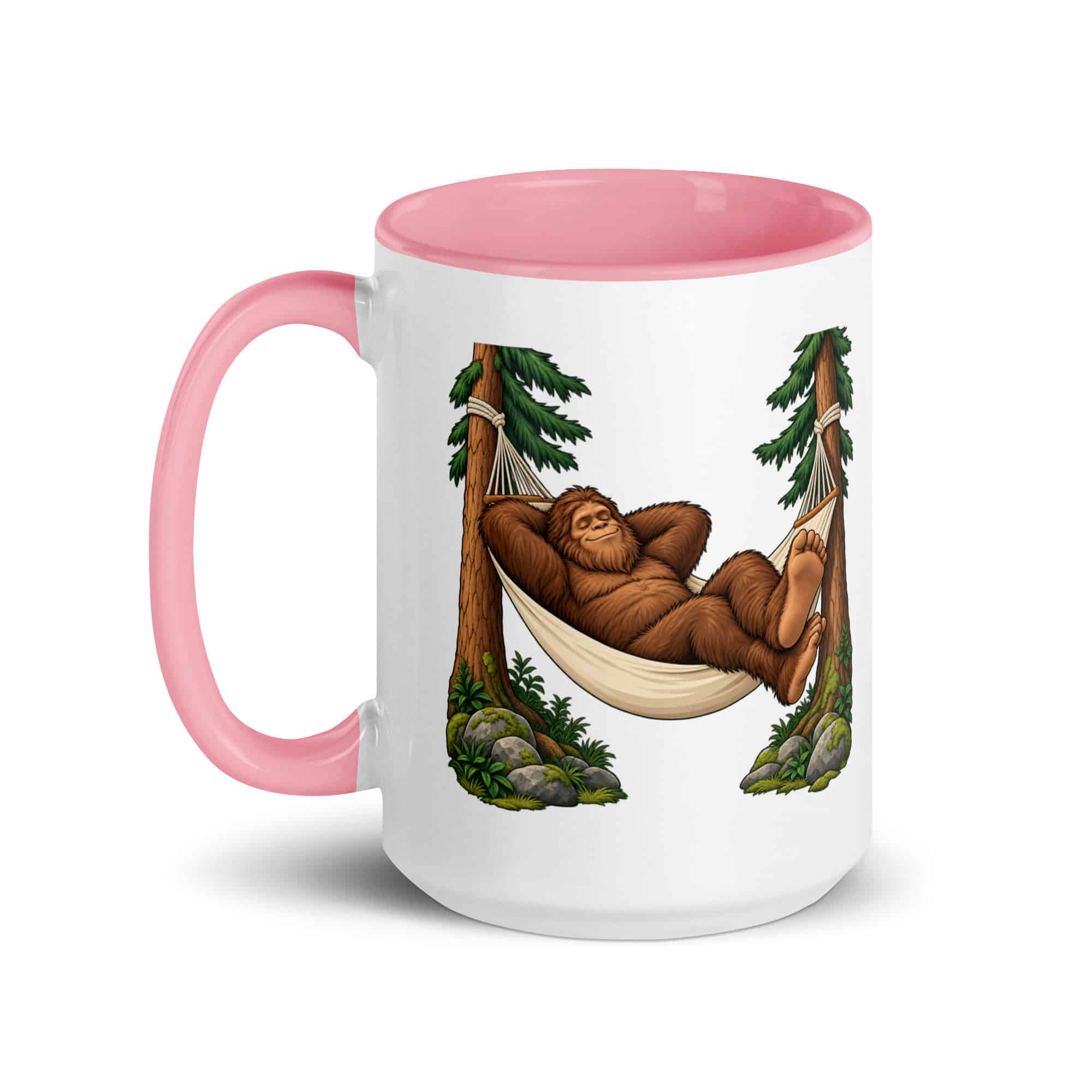 Hammock Nap Bigfoot Color Inside Mug