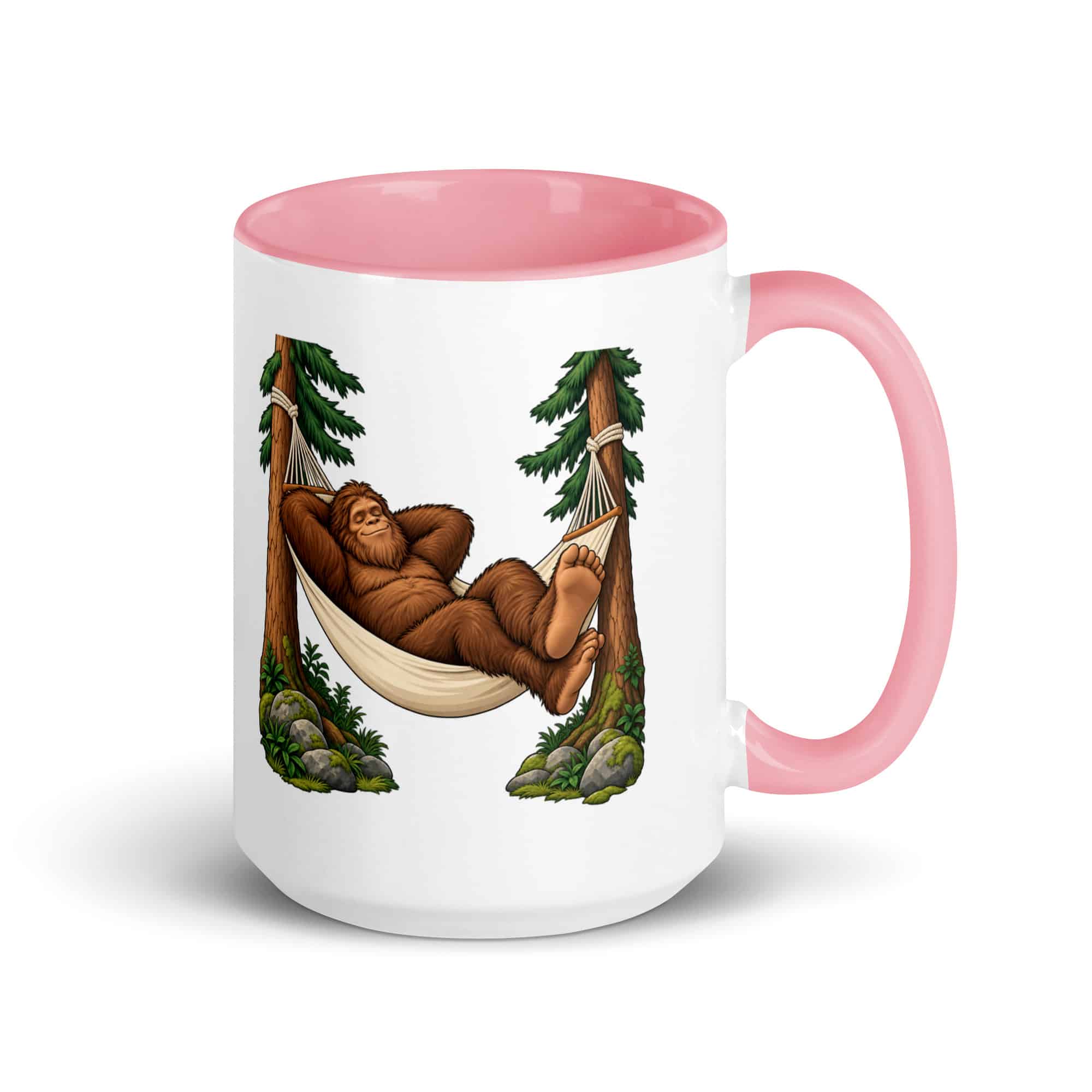 Hammock Nap Bigfoot Color Inside Mug