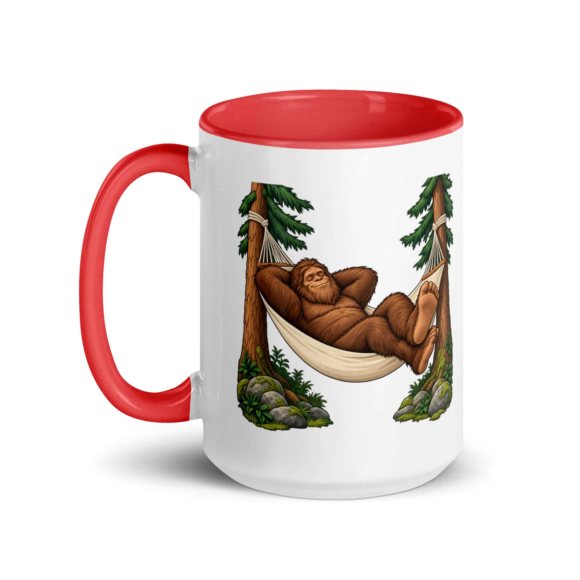 Hammock Nap Bigfoot Color Inside Mug