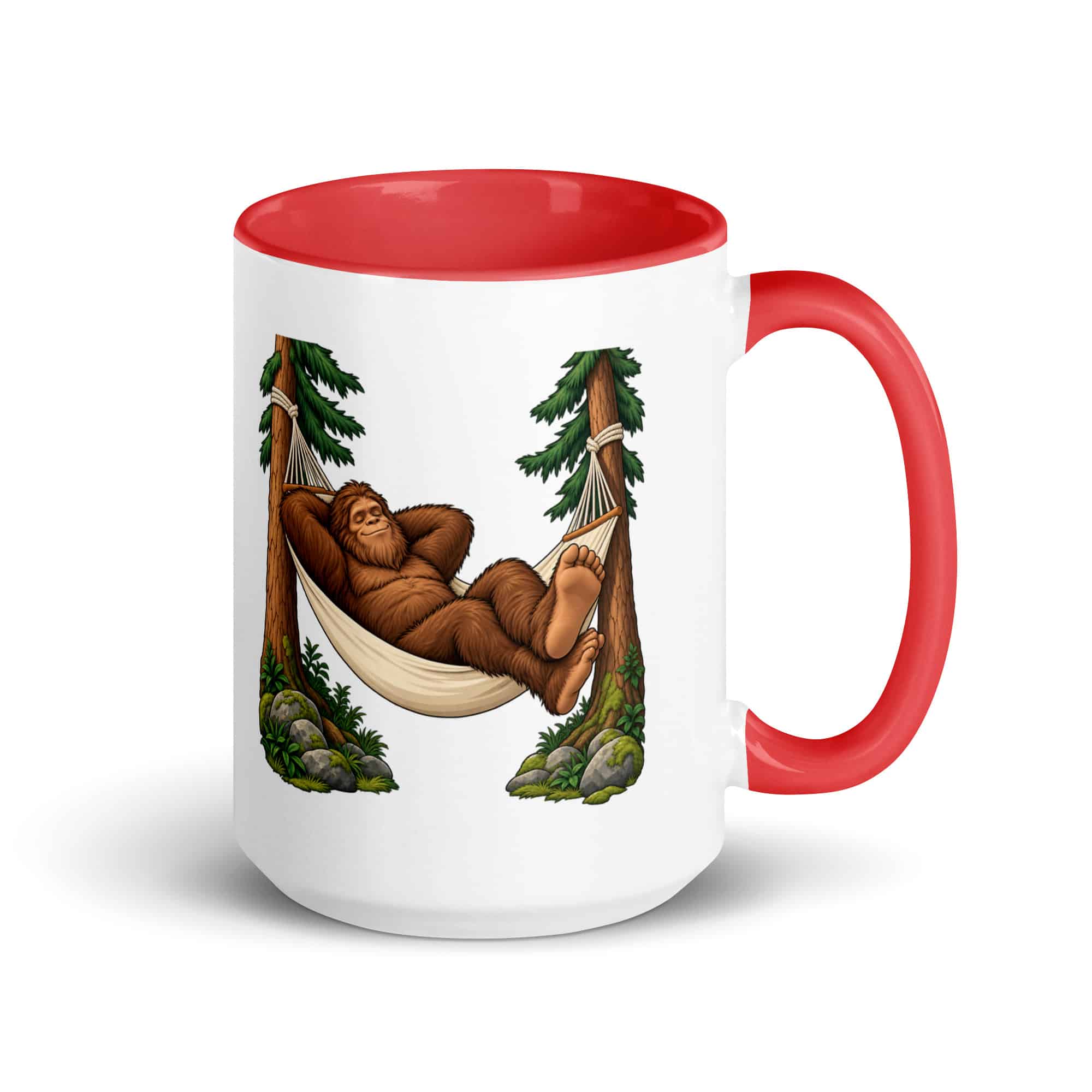 Hammock Nap Bigfoot Color Inside Mug