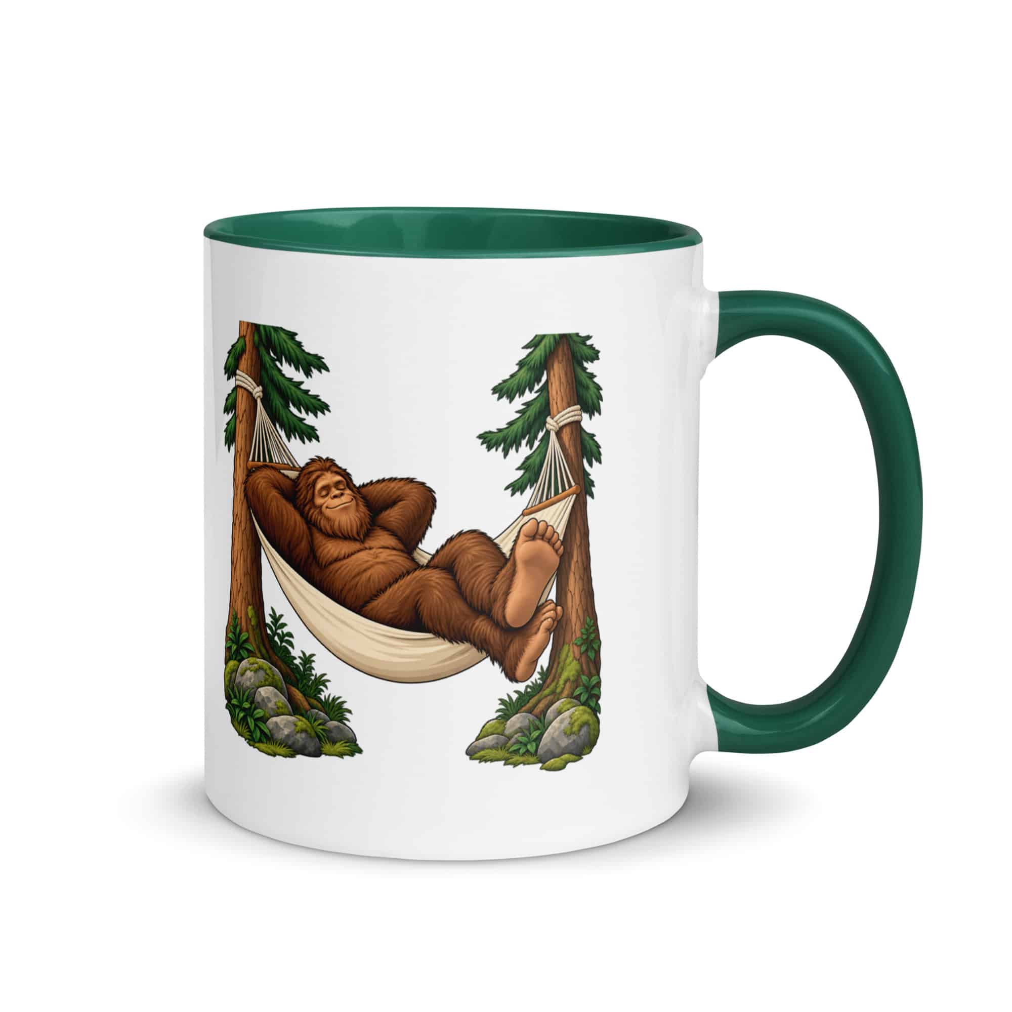 Hammock Nap Bigfoot Color Inside Mug