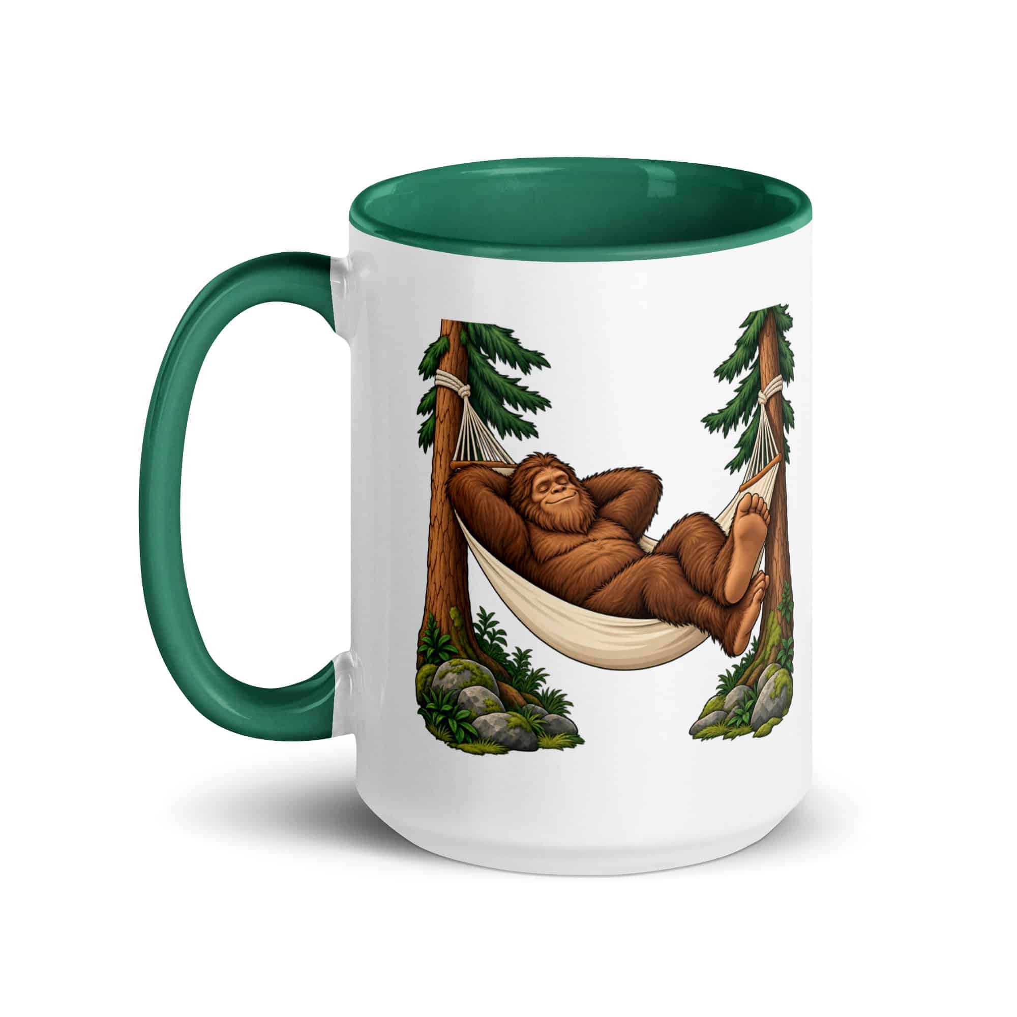 Hammock Nap Bigfoot Color Inside Mug