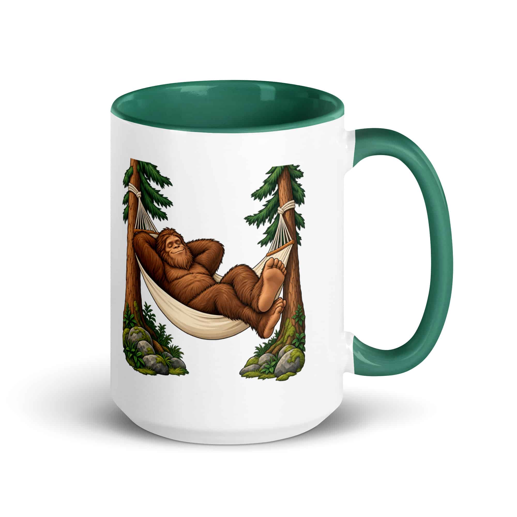 Hammock Nap Bigfoot Color Inside Mug