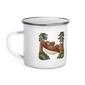 13 Bigfoot Nap Enamel Camp Mug - 12 oz - Left