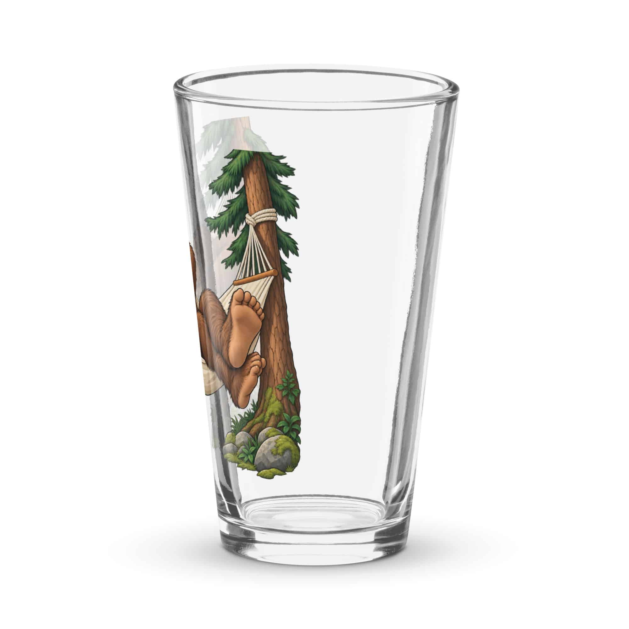 Hammock Napping Bigfoot Pint Glass