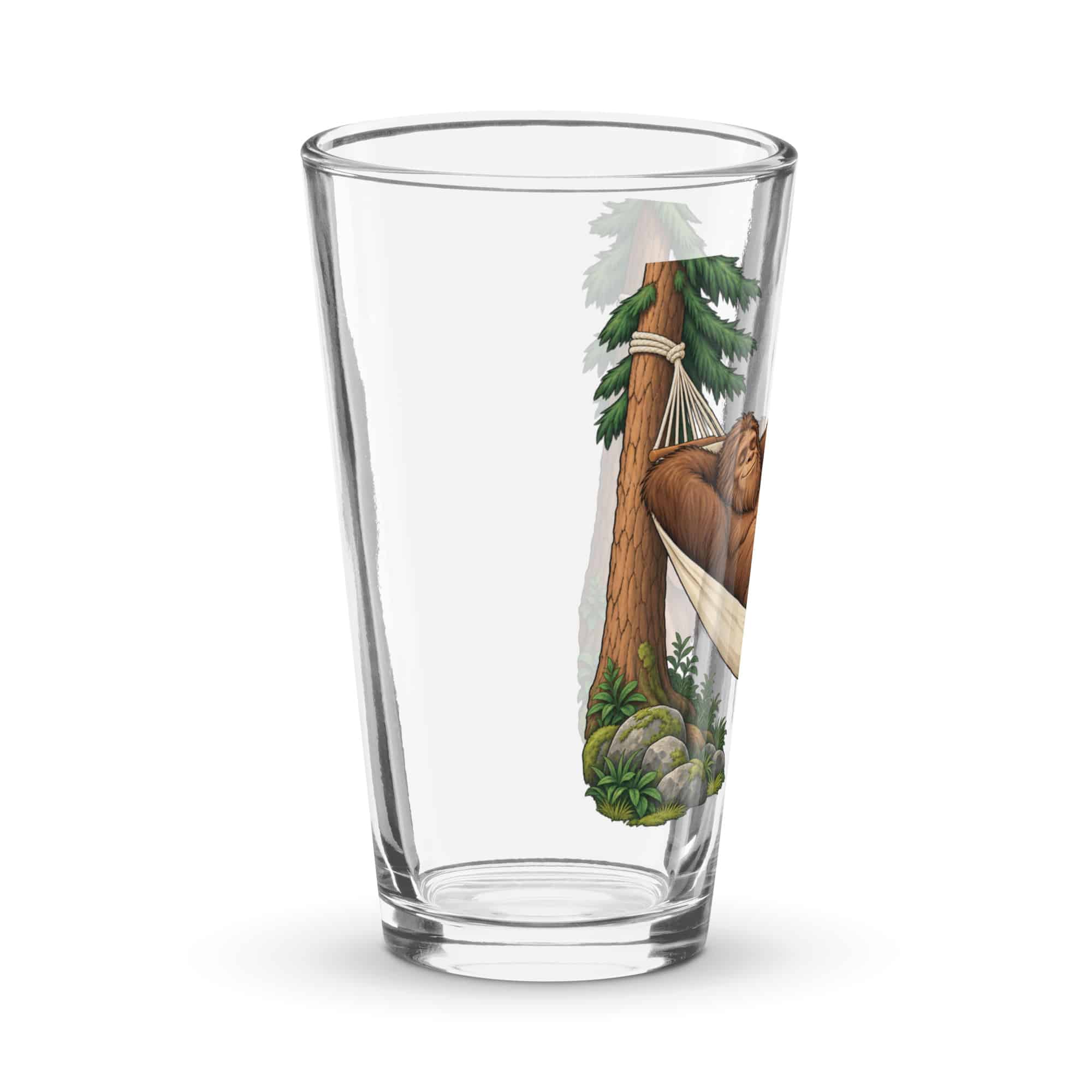 Hammock Napping Bigfoot Pint Glass