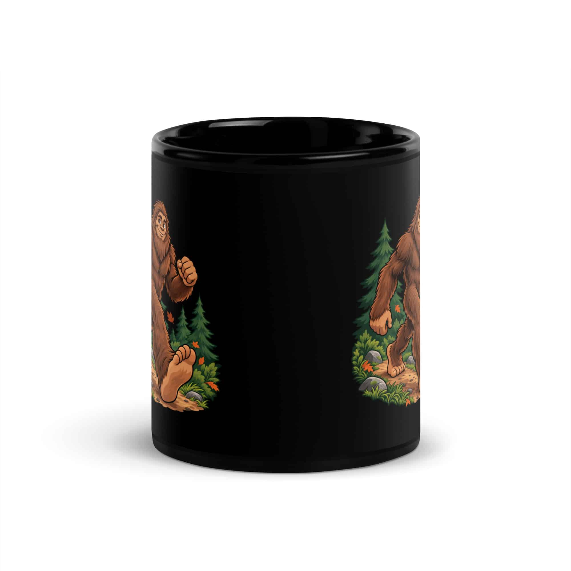 Trail Runner Bigfoot Black Mug