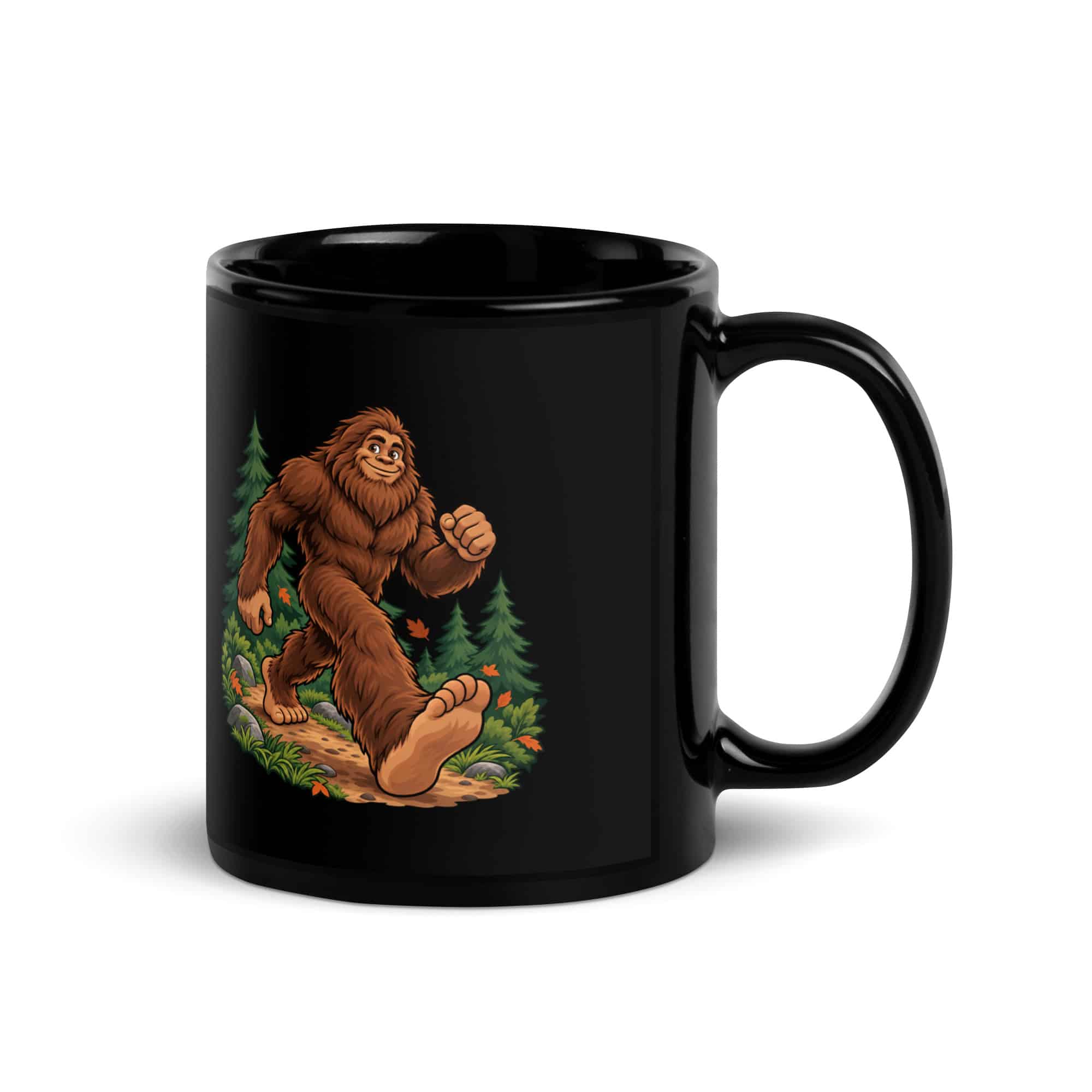 Trail Runner Bigfoot Black Mug
