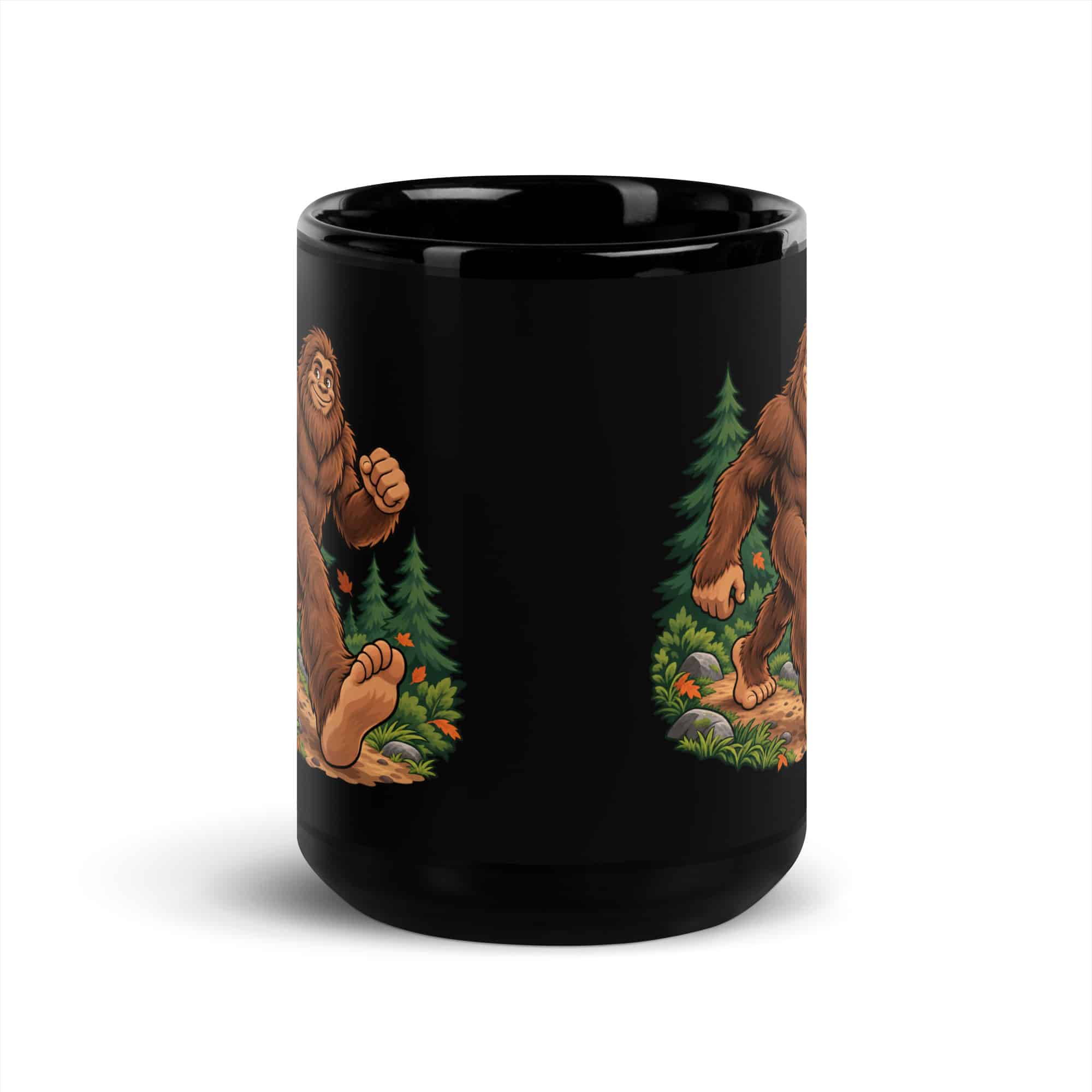 Trail Runner Bigfoot Black Mug