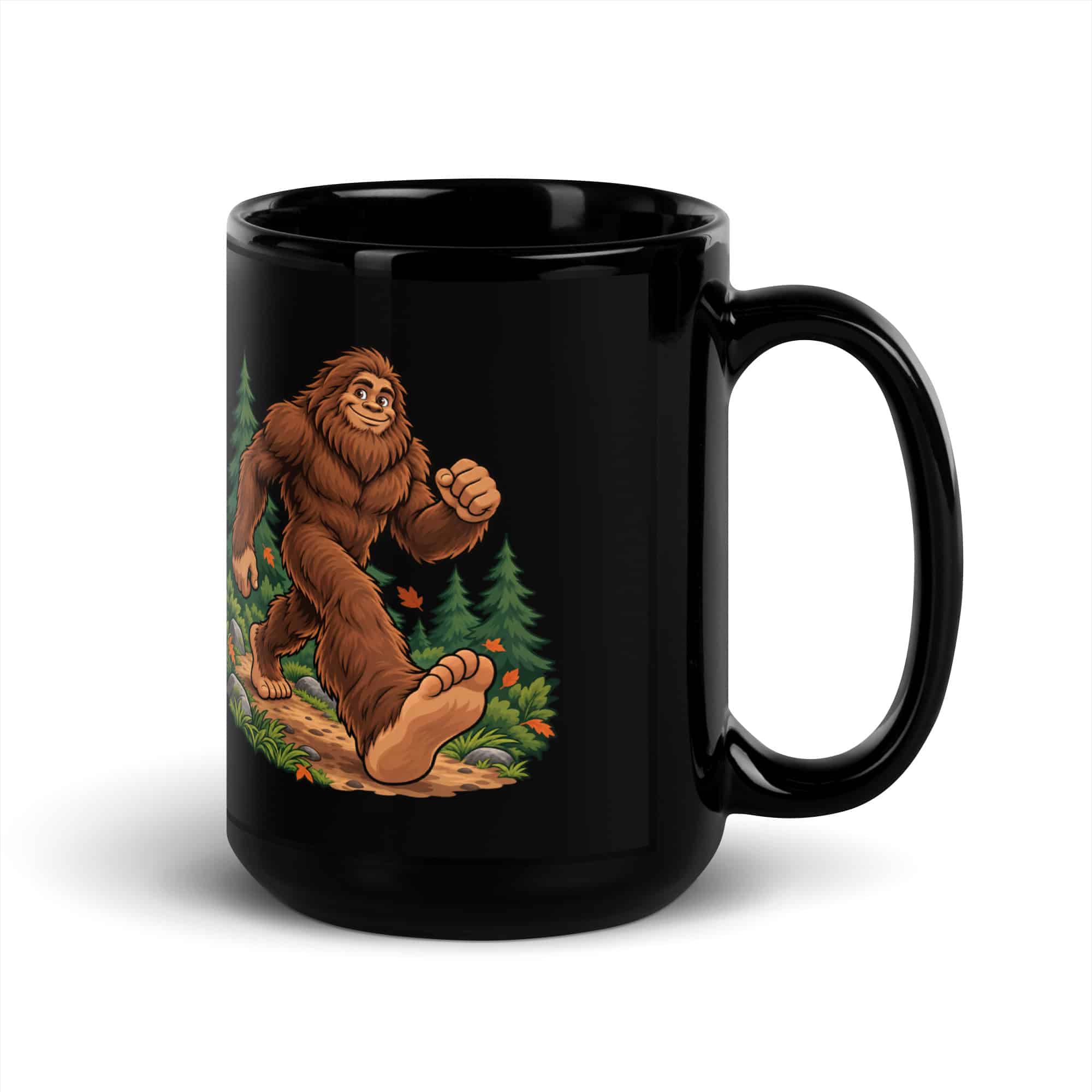 Trail Runner Bigfoot Black Mug