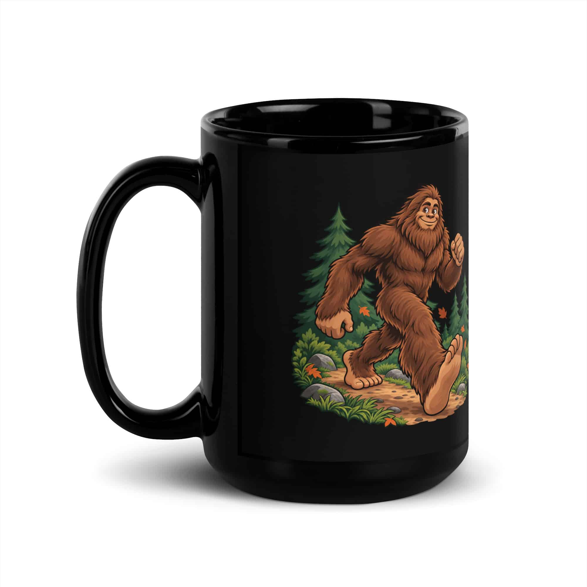 Trail Runner Bigfoot Black Mug