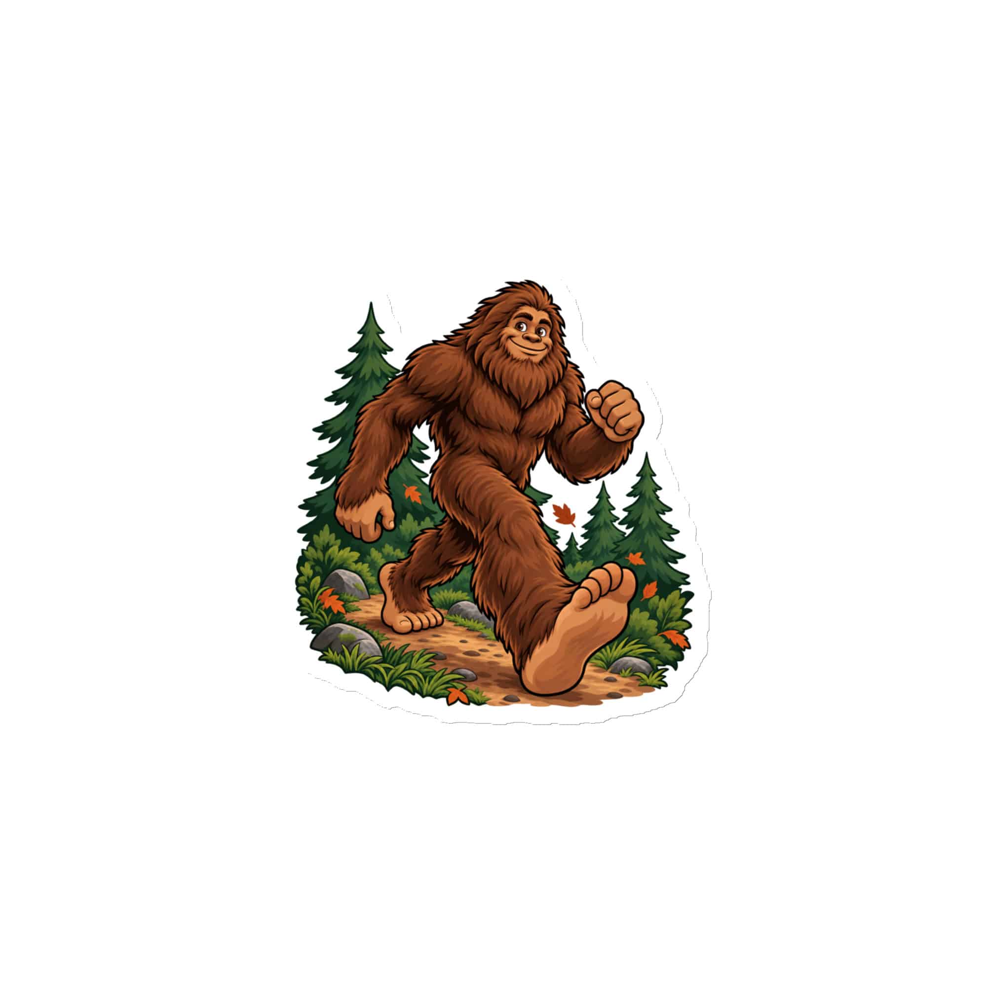 Bigfoot Trail Runner Die-Cut Magnet