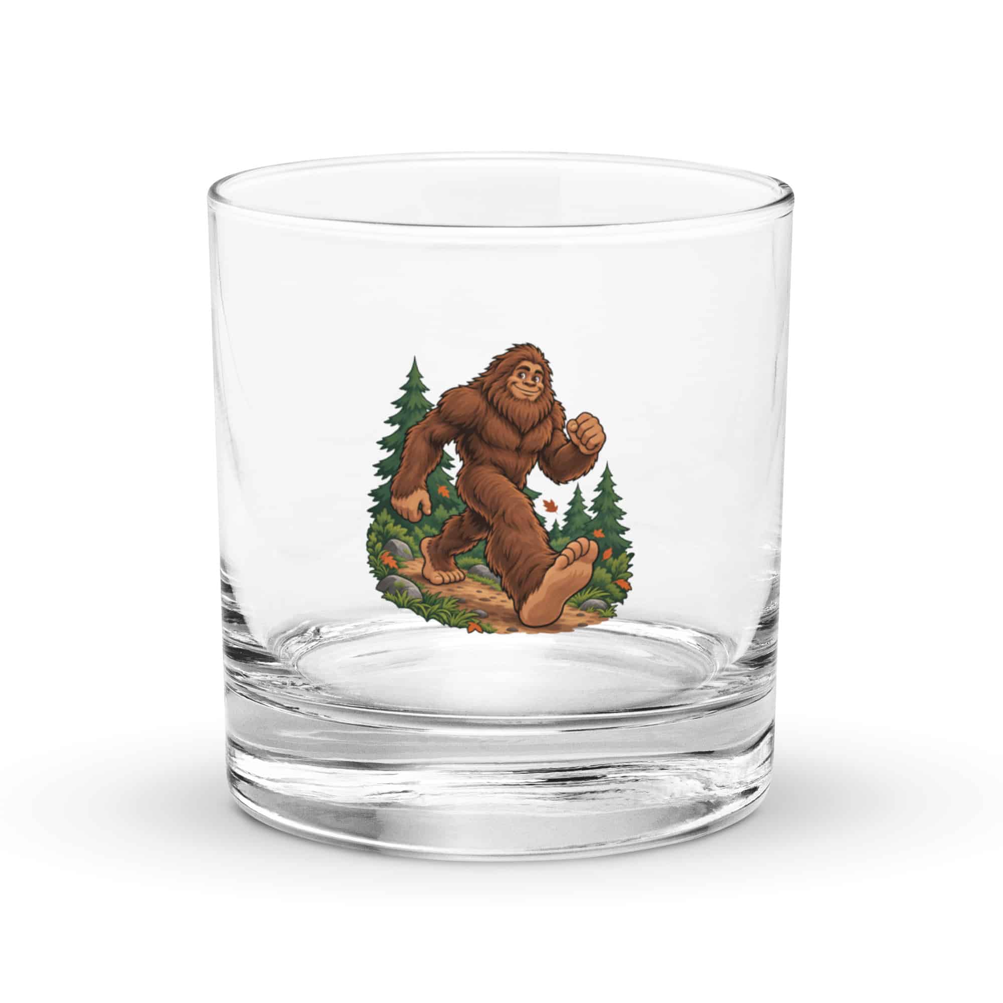 Bigfoot Trail Runner Rocks Glass