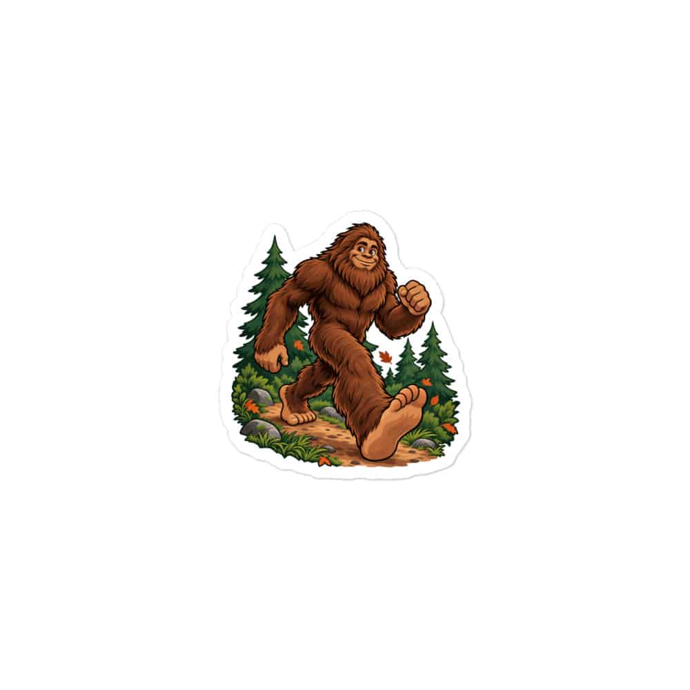 Bigfoot Trail Runner Vinyl Sticker