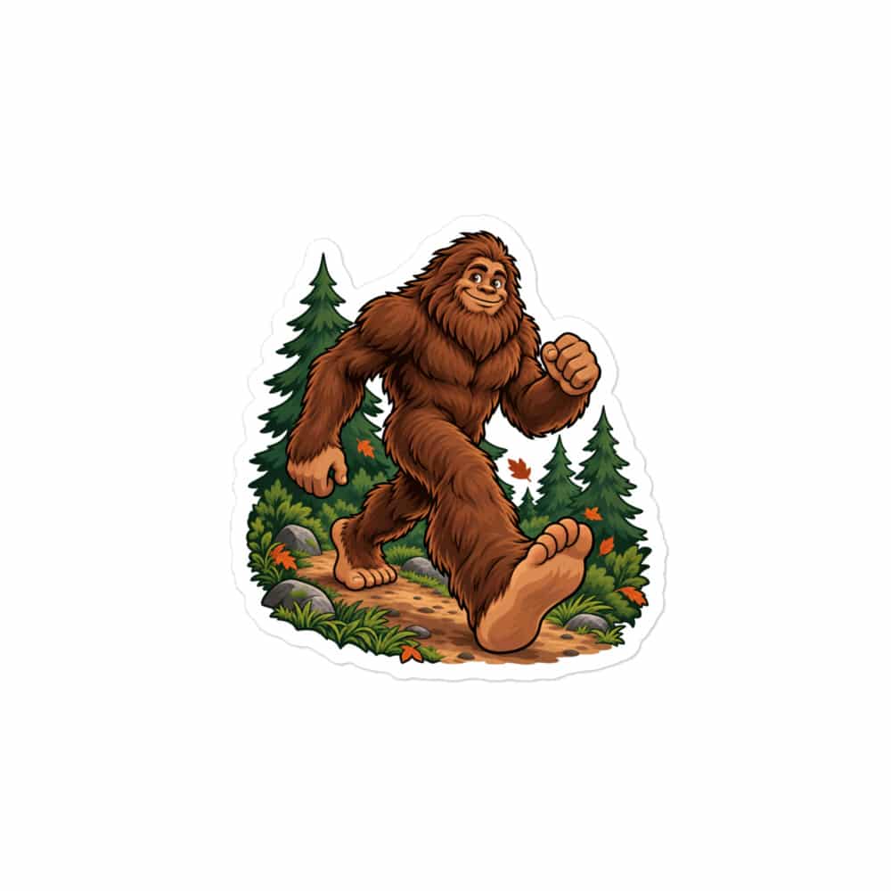 Bigfoot Trail Runner Vinyl Sticker