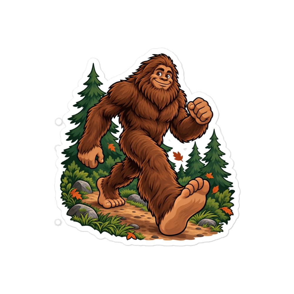 Bigfoot Trail Runner Vinyl Sticker