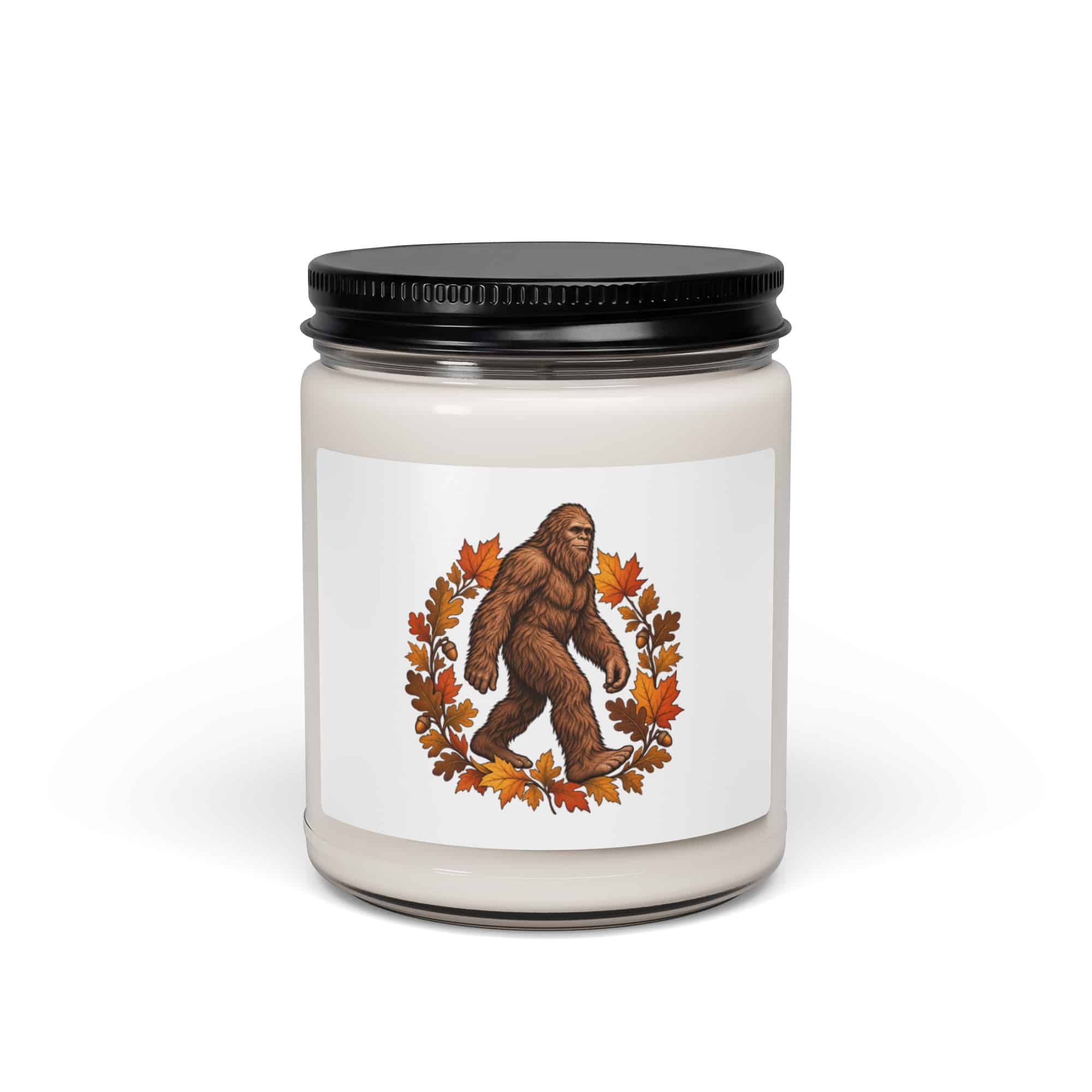 Autumn Leaves Bigfoot Candle