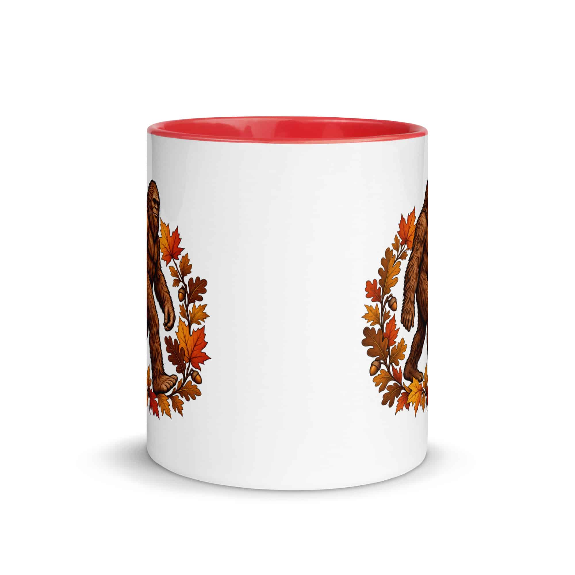 Autumn Leaves Bigfoot Color Inside Mug