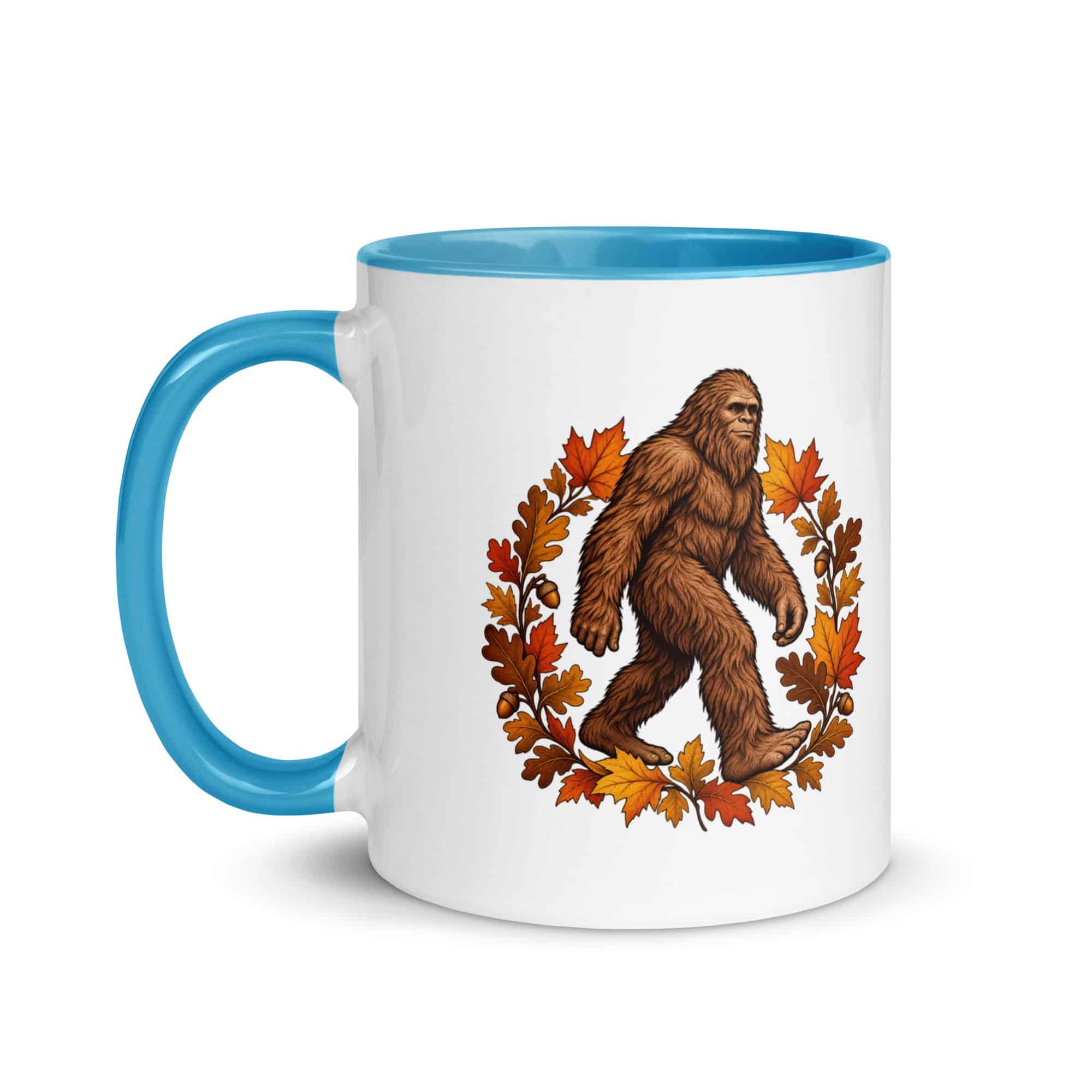Autumn Leaves Bigfoot Color Inside Mug