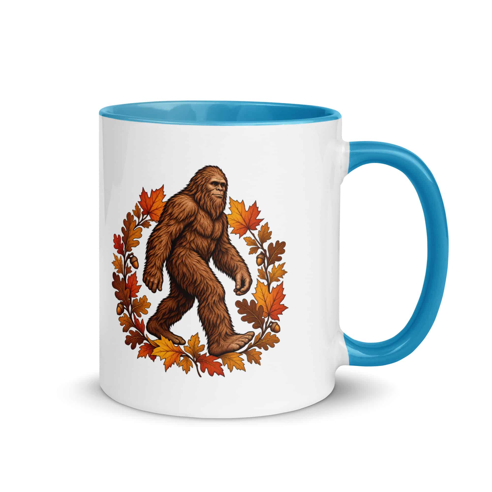 Autumn Leaves Bigfoot Color Inside Mug