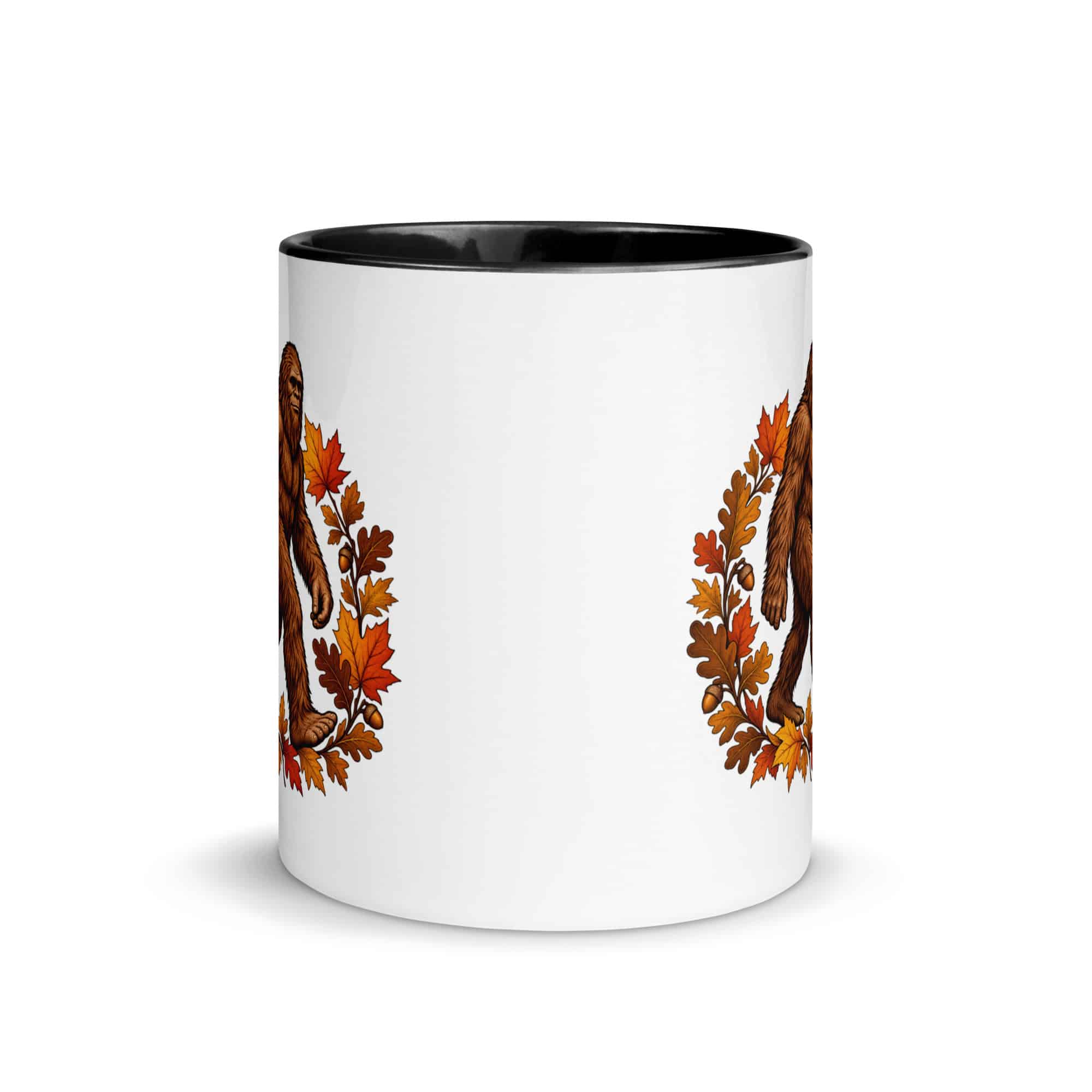 Autumn Leaves Bigfoot Color Inside Mug