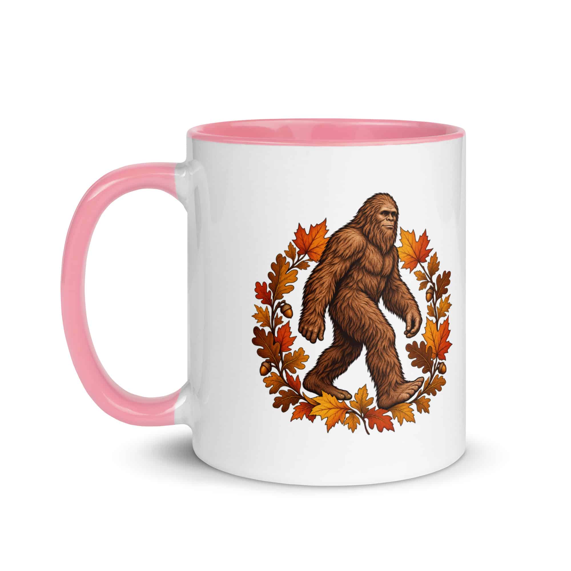Autumn Leaves Bigfoot Color Inside Mug