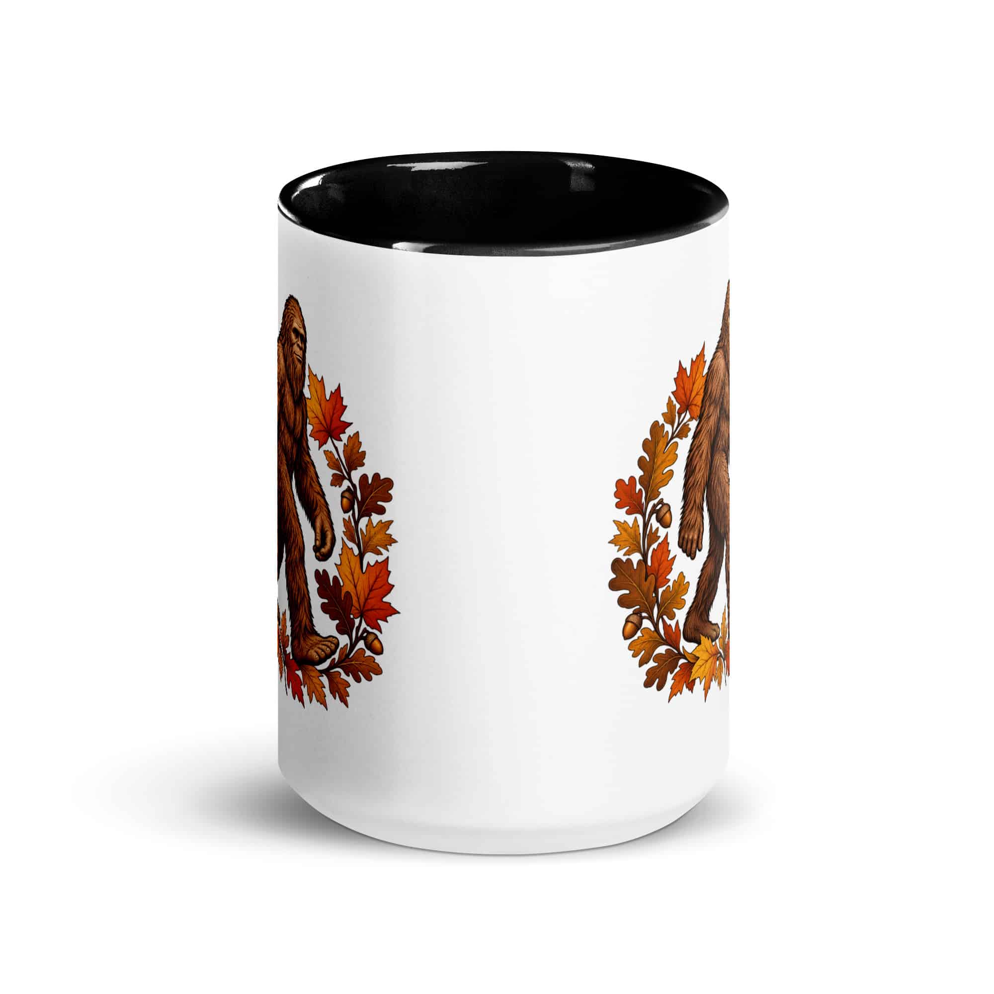 Autumn Leaves Bigfoot Color Inside Mug