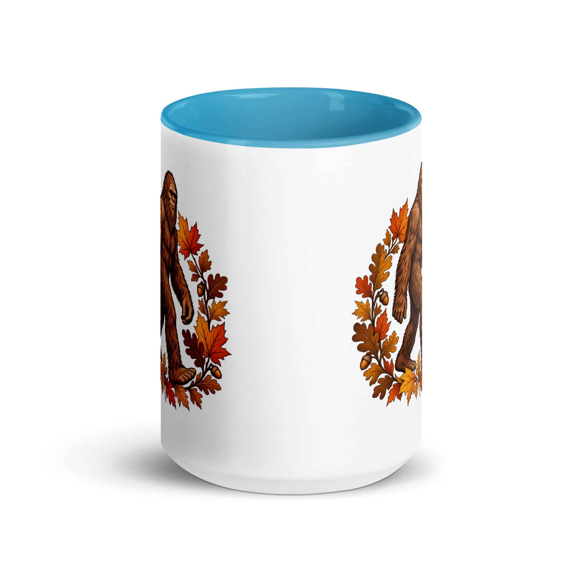 Autumn Leaves Bigfoot Color Inside Mug