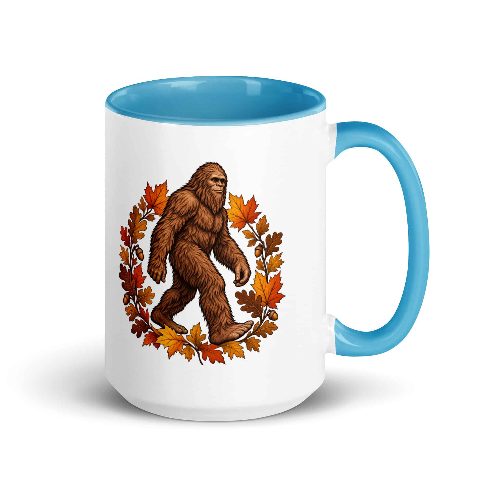 Autumn Leaves Bigfoot Color Inside Mug
