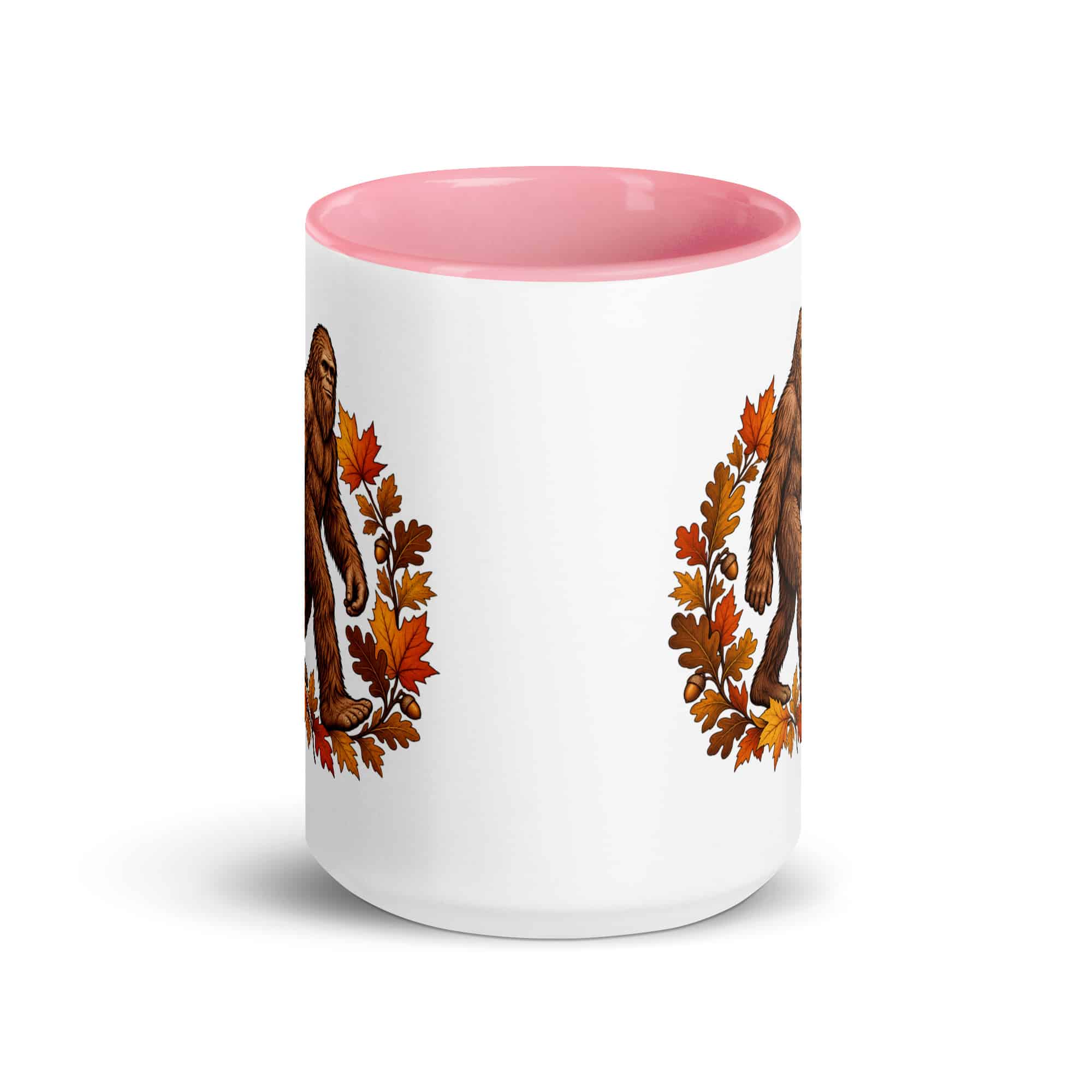 Autumn Leaves Bigfoot Color Inside Mug