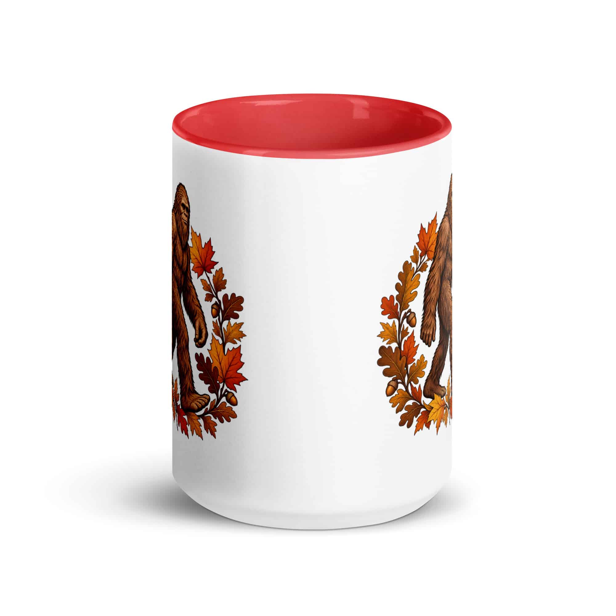 Autumn Leaves Bigfoot Color Inside Mug