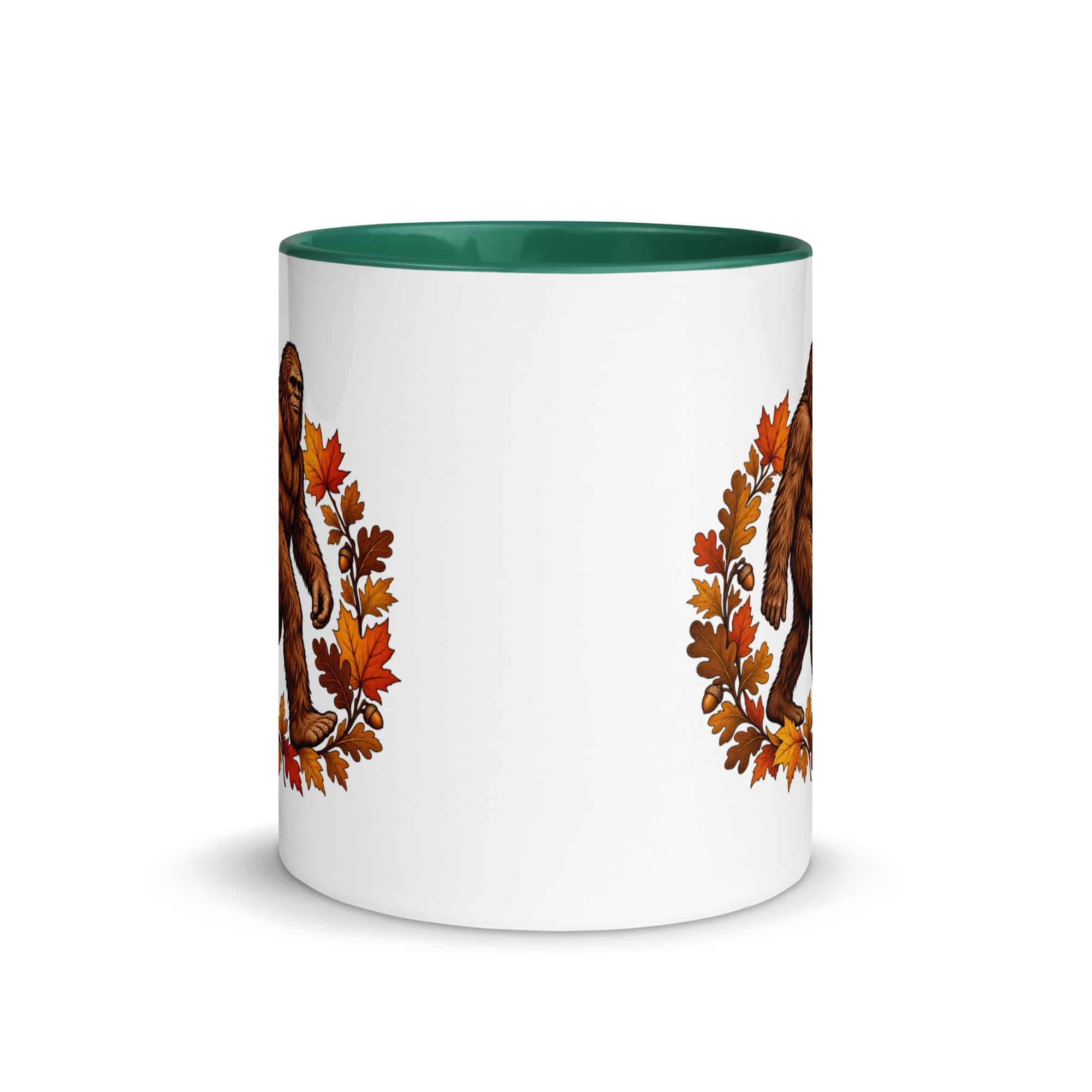 Autumn Leaves Bigfoot Color Inside Mug