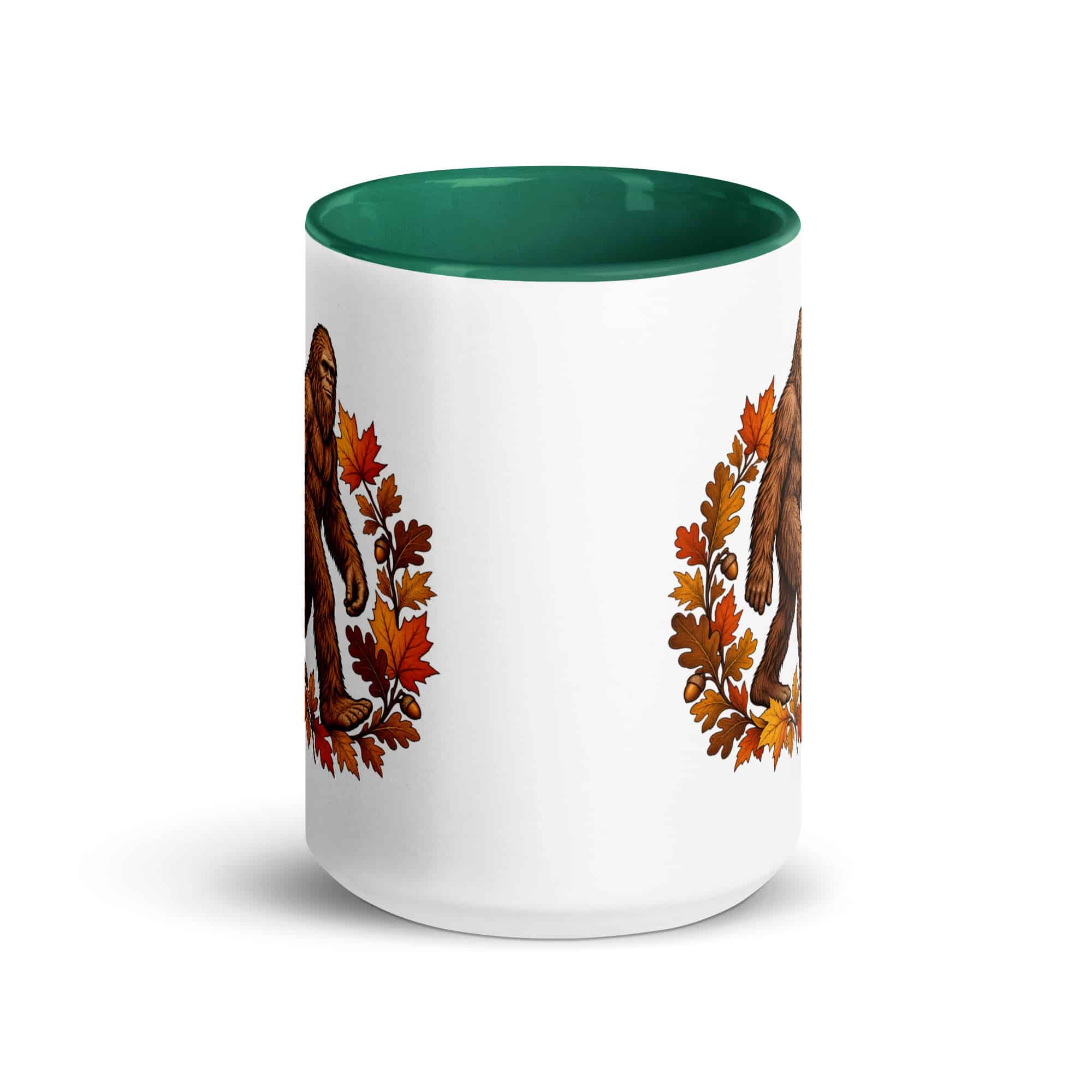Autumn Leaves Bigfoot Color Inside Mug