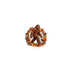 15 Bigfoot Autumn Leaves Die-Cut Magnet - 3″×3″ - Main