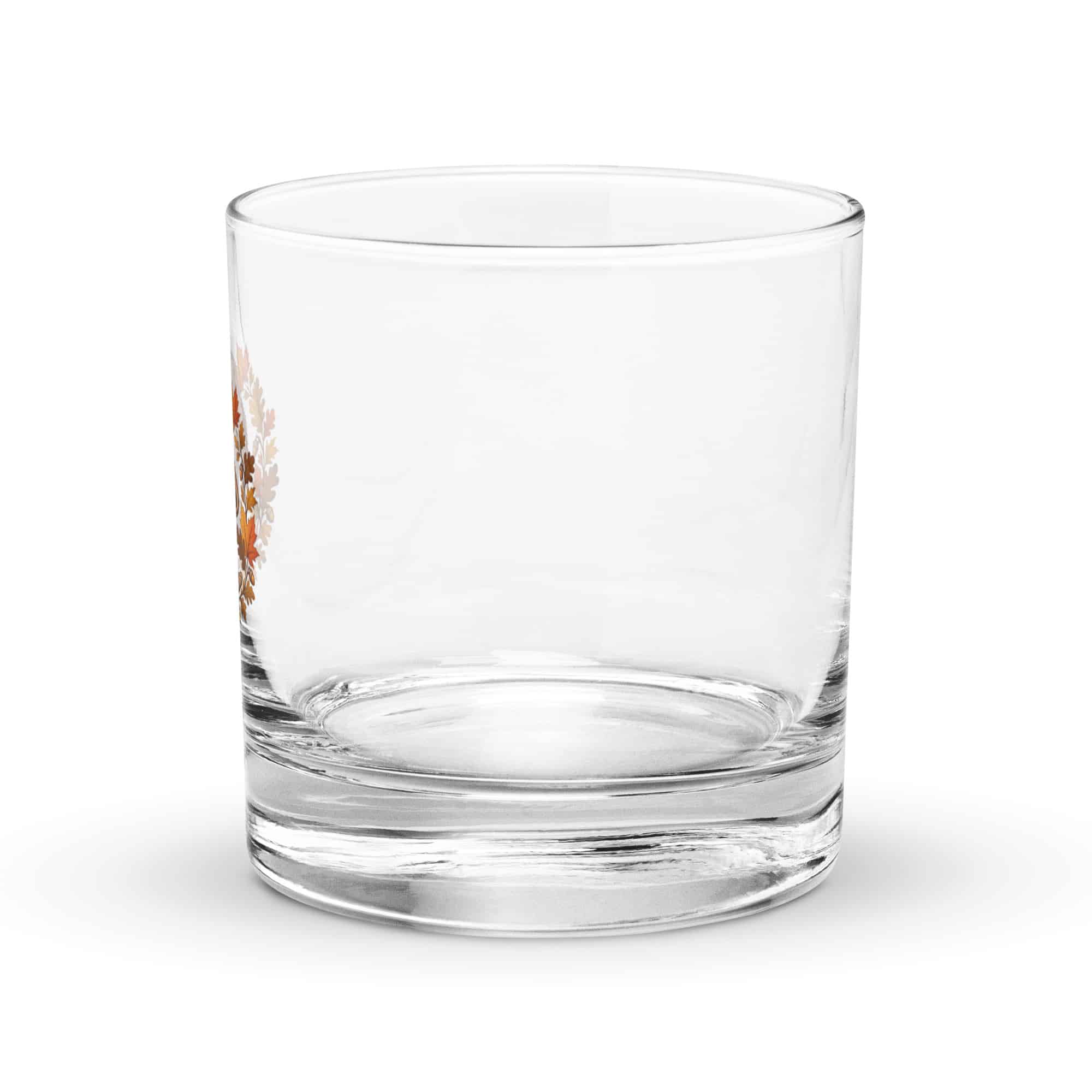 Autumn Leaves Bigfoot Rocks Glass