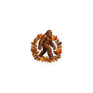 15 Bigfoot Autumn Leaves Vinyl Sticker - 3x3 - Main
