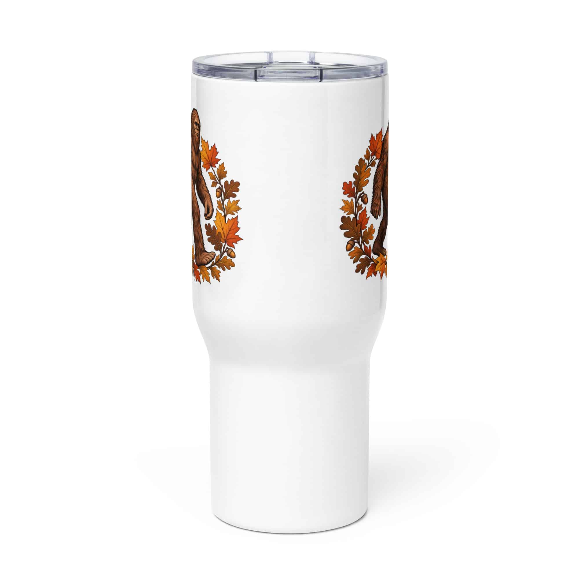 Bigfoot Autumn Leaves Travel Mug