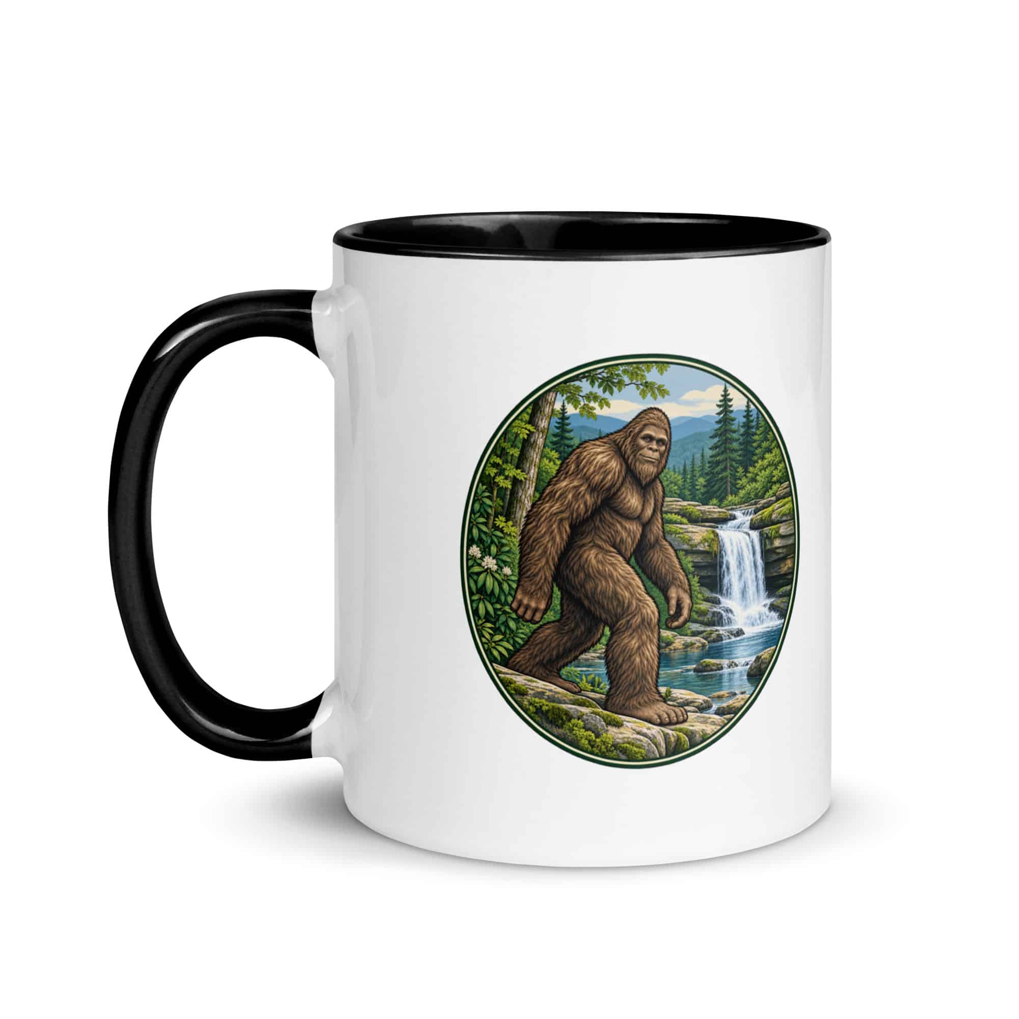 Waterfall Bigfoot Color Inside Mug