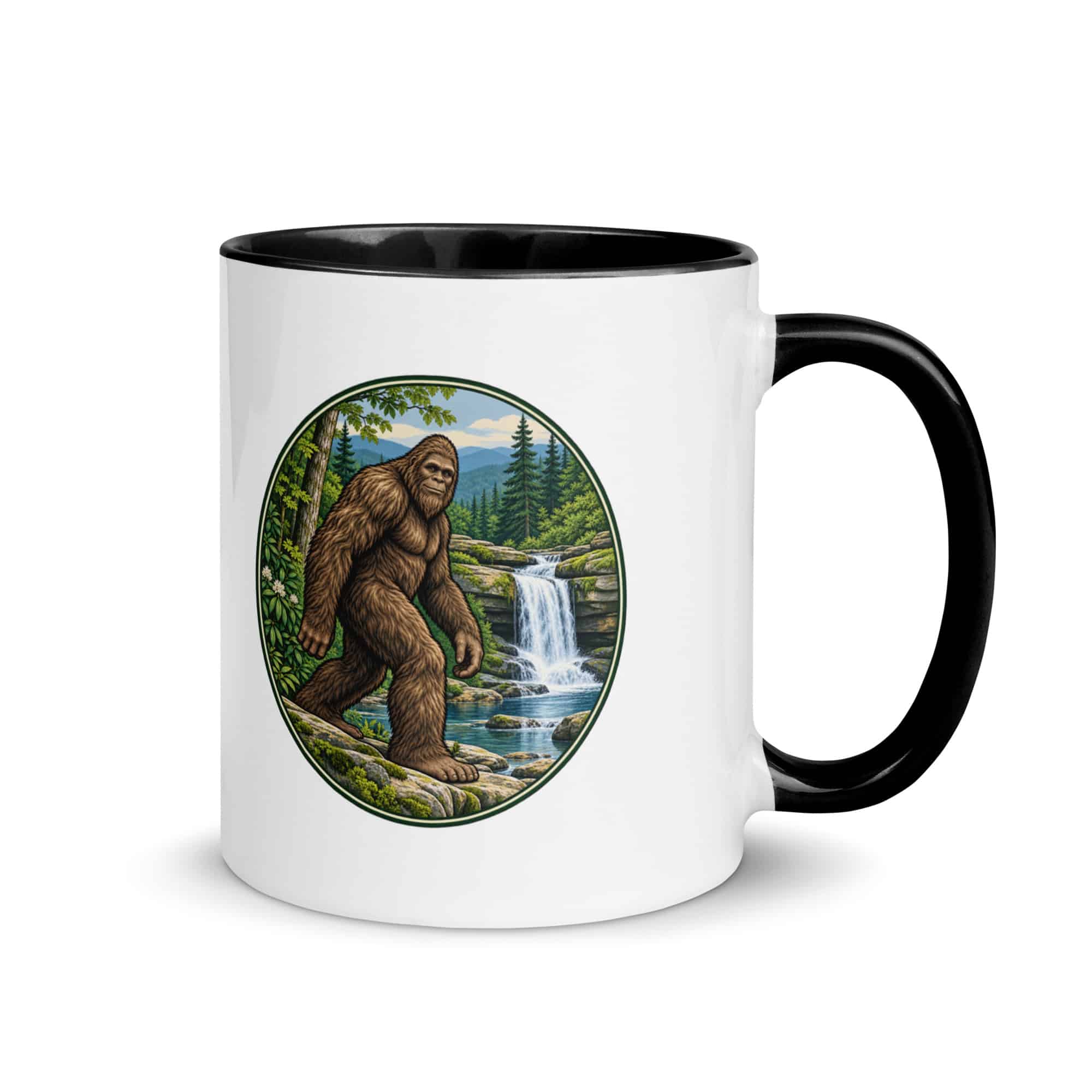 Waterfall Bigfoot Color Inside Mug